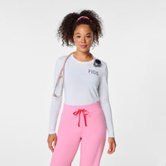 Spring White Long-Sleeve Underscrub - Optic White