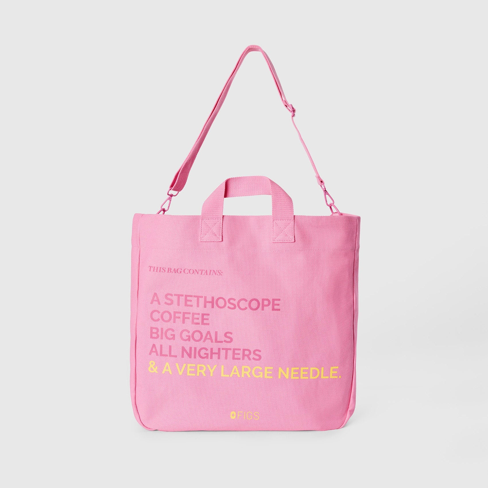 A Very Large Needle Detachable Strap Tote - Sunrise Pink