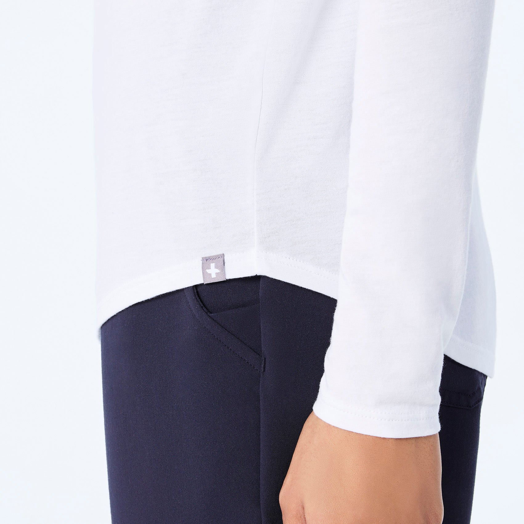 My First Name Is Doctor Long-Sleeve Underscrub - Optic White