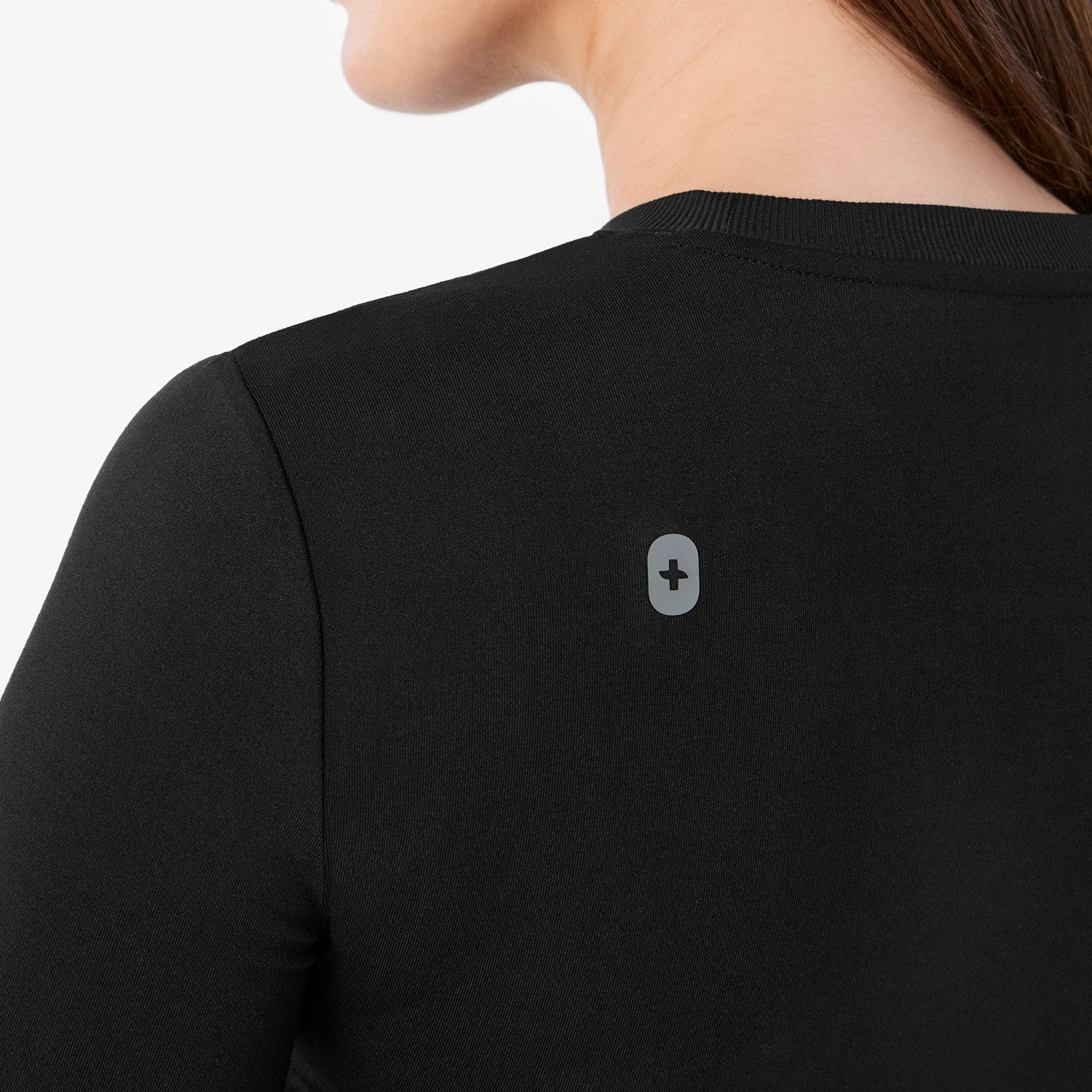 Cary Maternity Long-Sleeve Underscrub - Black