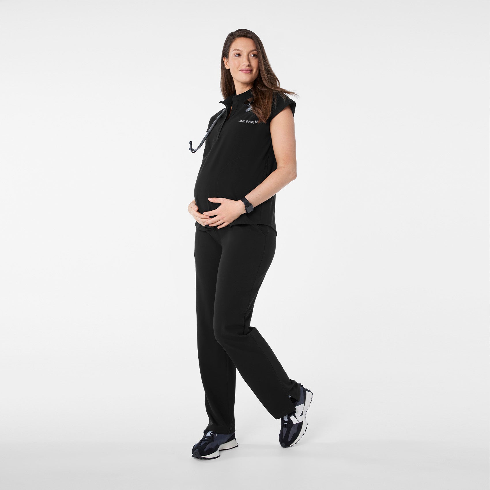  Rafaela Maternity Scrub Top - Black