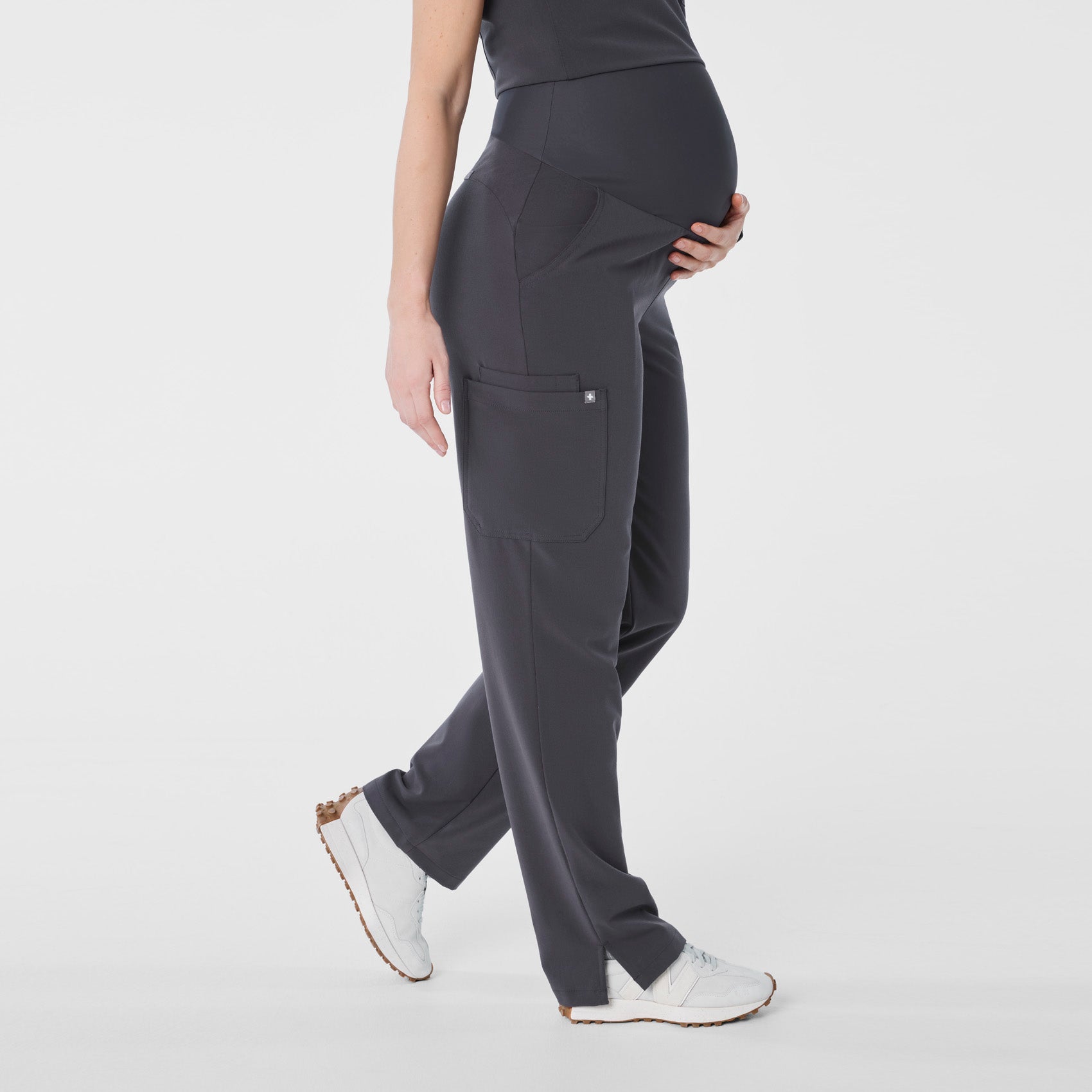 Kade Maternity Straight-Leg Scrub Pant - Charcoal