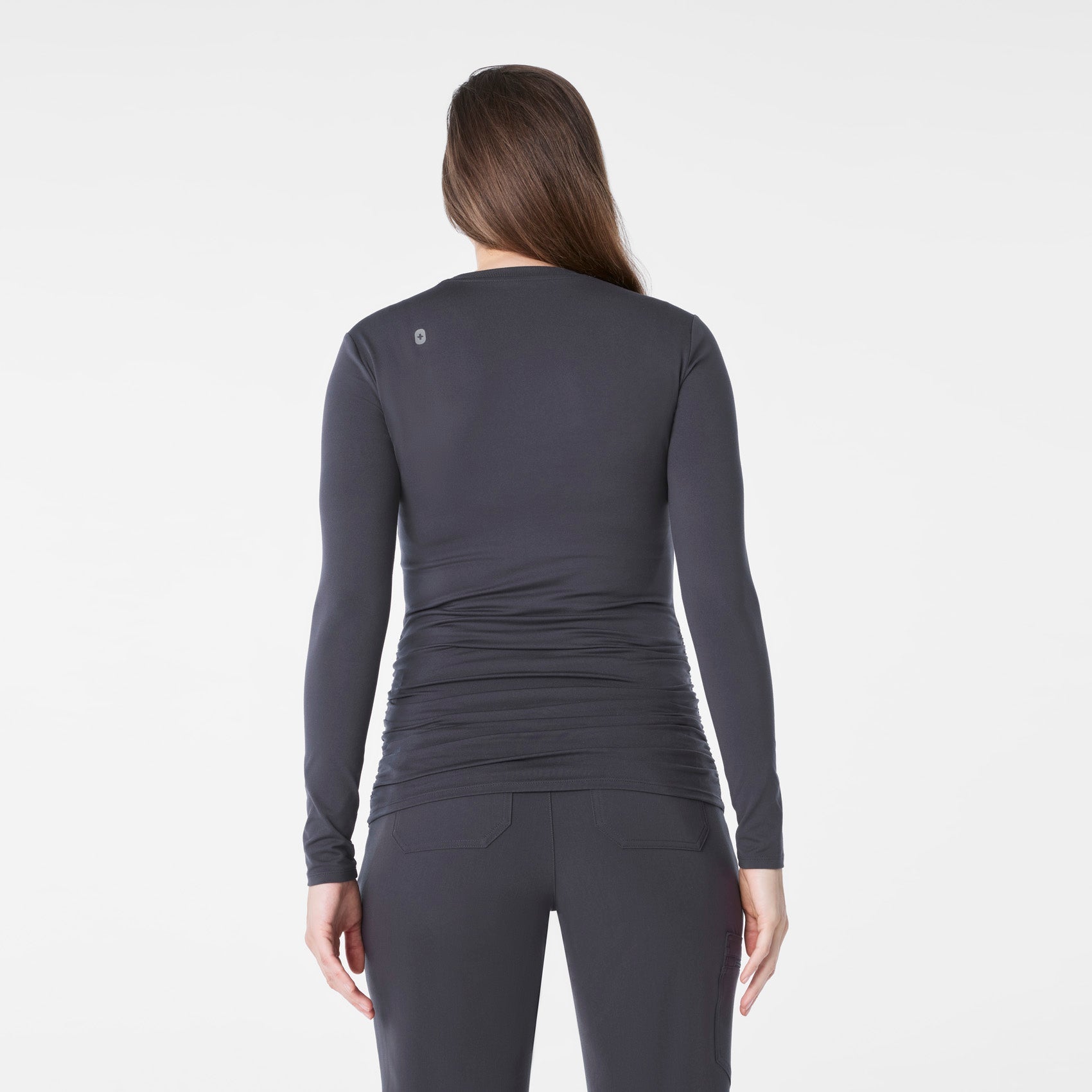 Cary Maternity Long-Sleeve Underscrub - Charcoal