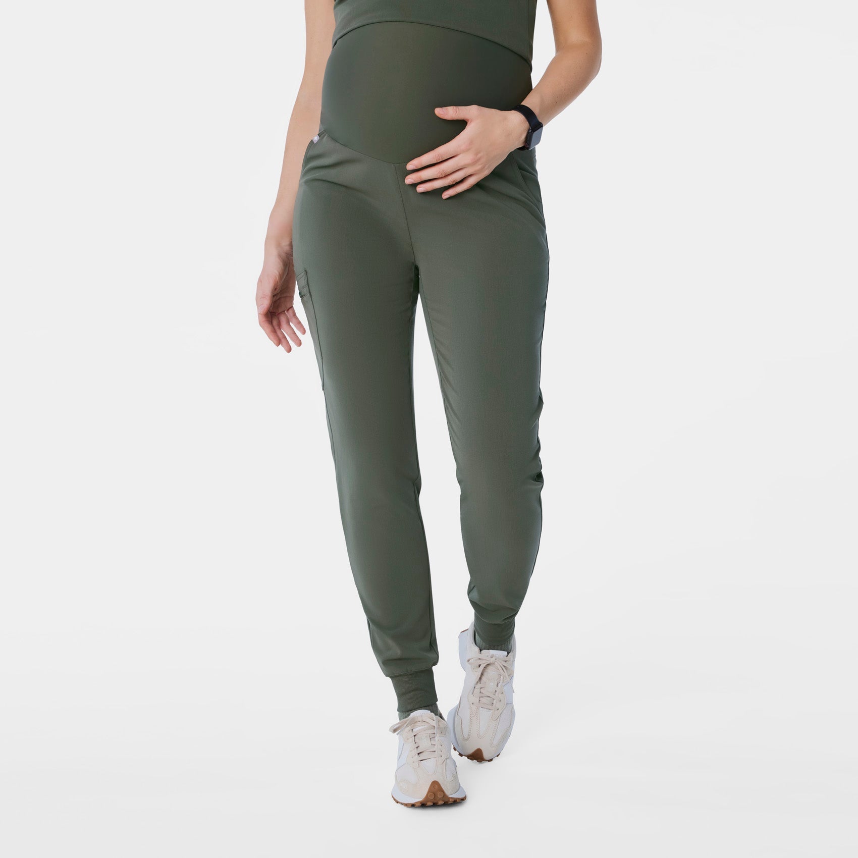  Zamora Maternity Jogger Scrub Pant - Moss
