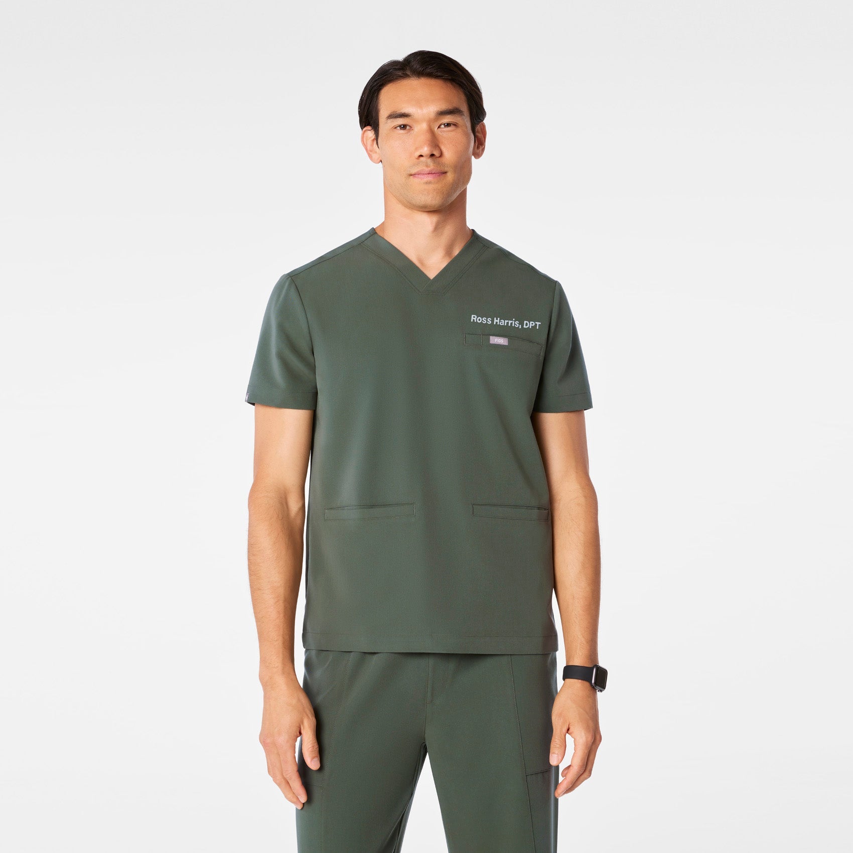 Abbott V-Neck Scrub Top  - Moss