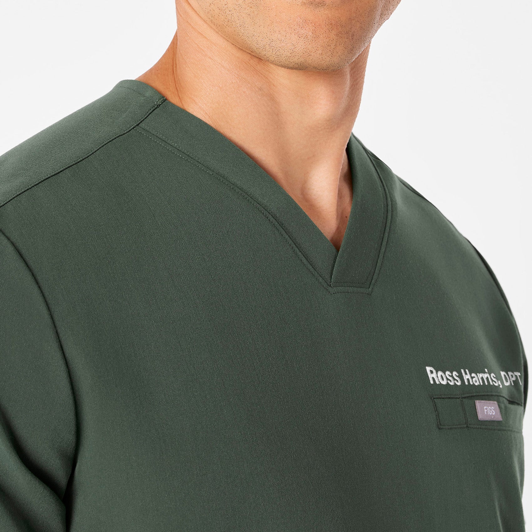 Abbott V-Neck Scrub Top  - Moss