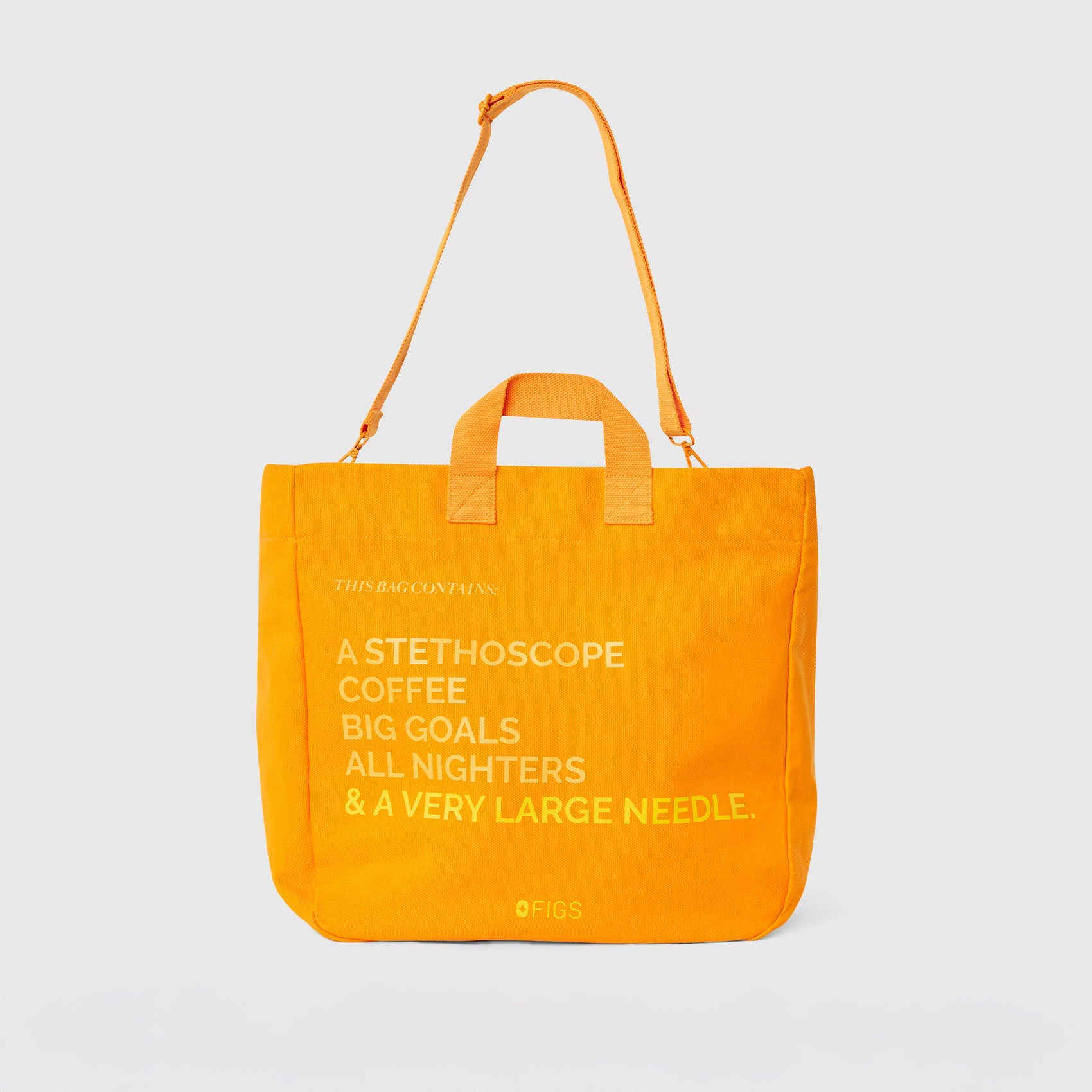 A Very Large Needle Detachable Strap Tote - Creamsicle