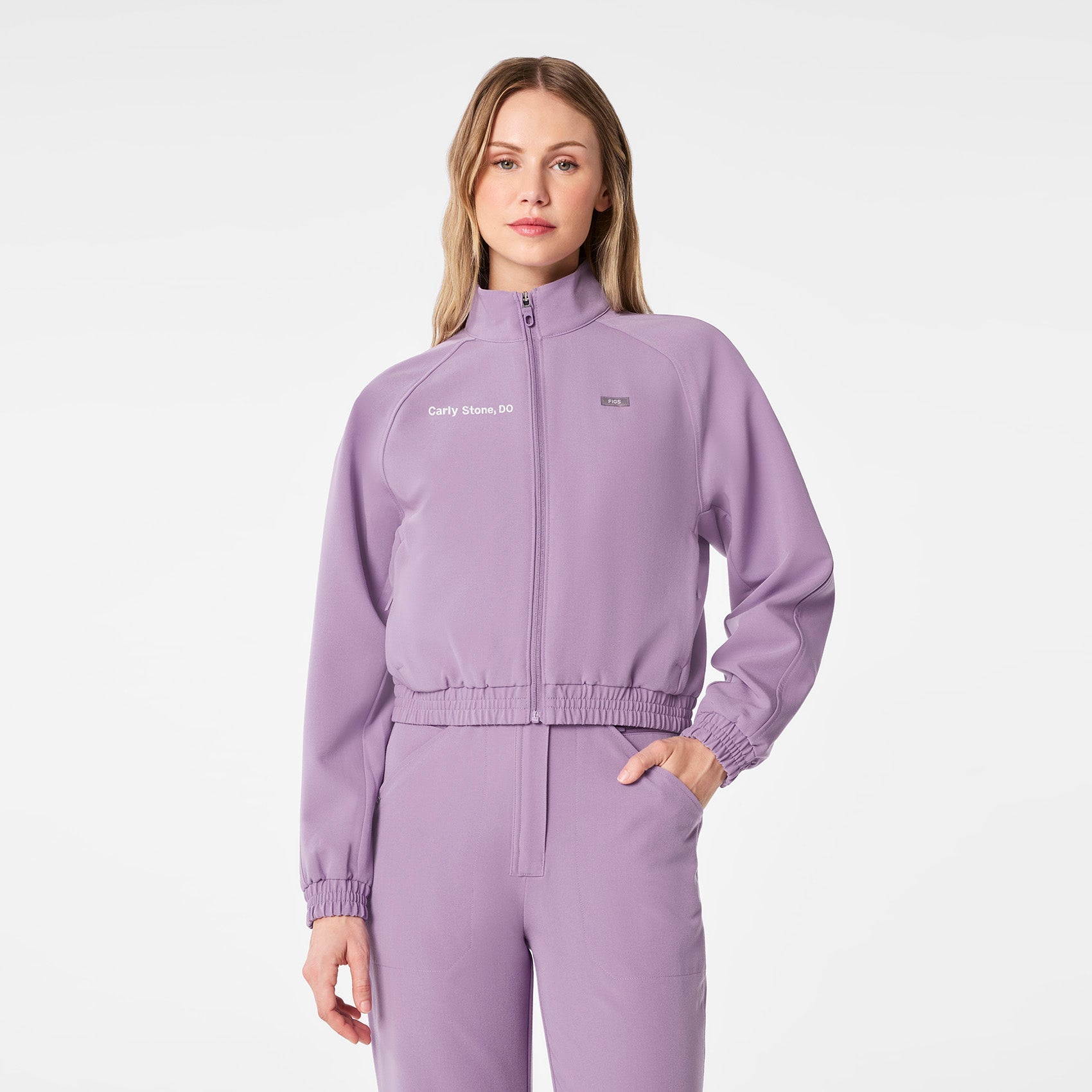 Sydney Cropped Scrub Jacket - Purple Haze