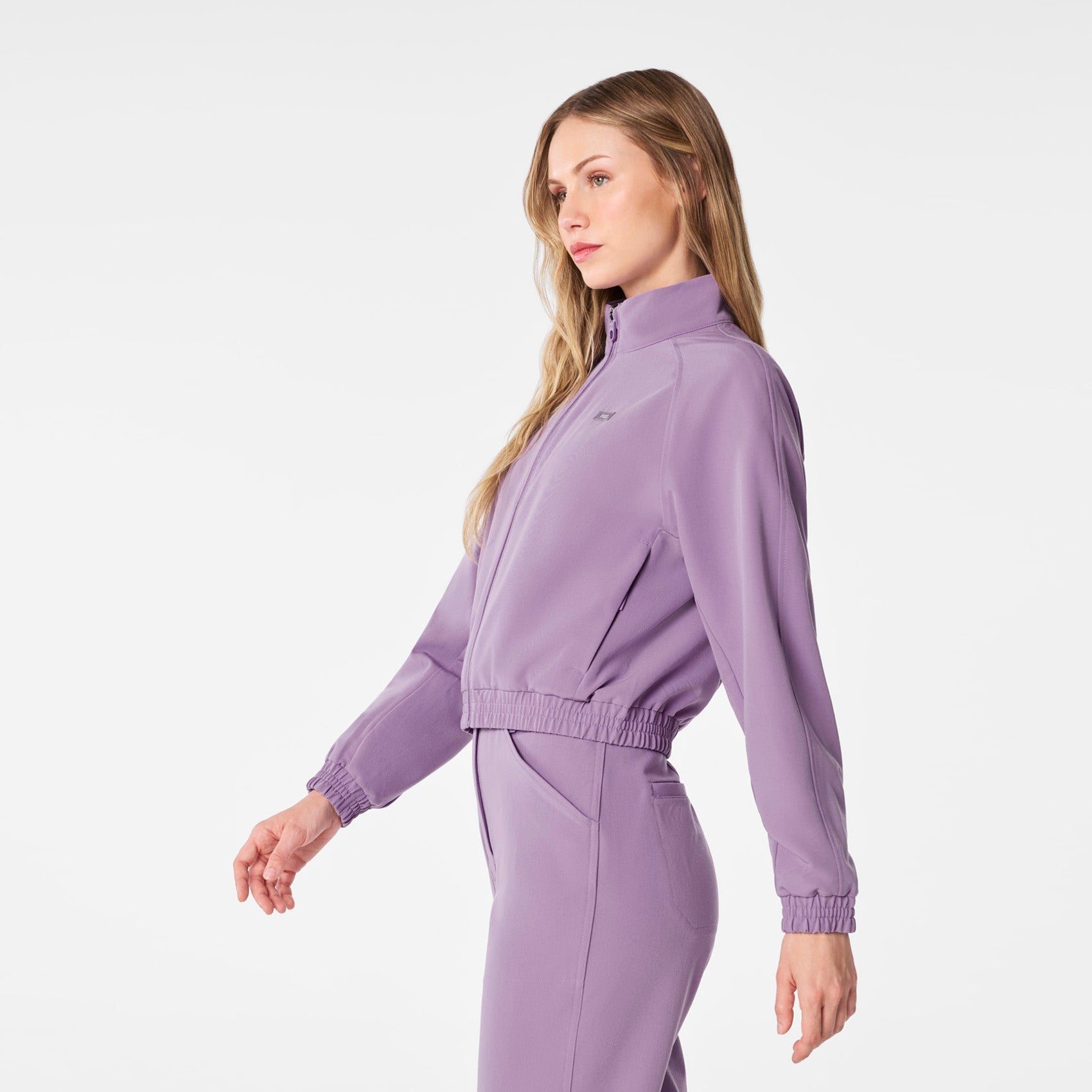 Sydney Cropped Scrub Jacket - Purple Haze