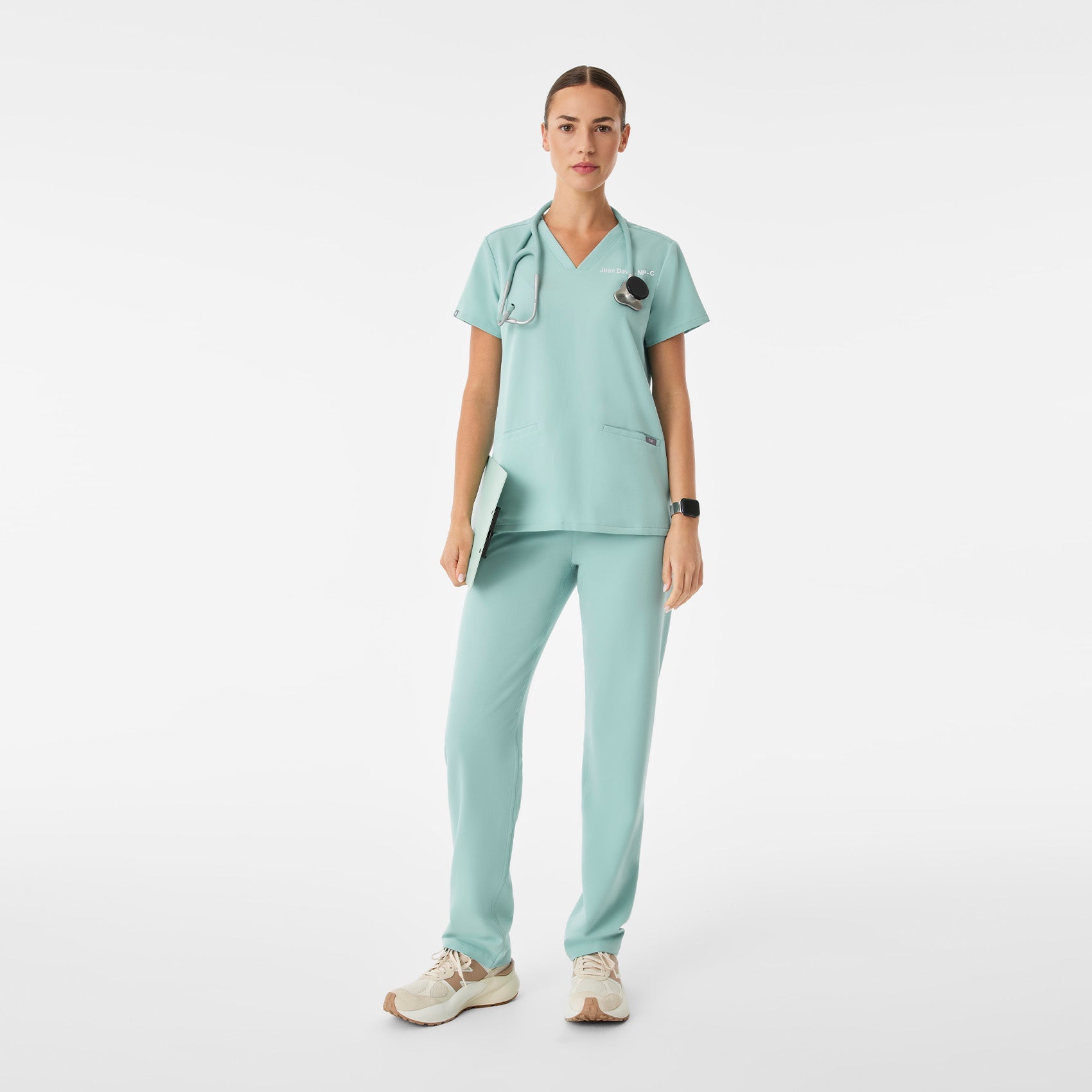 Casma Scrub Top™ - Seaglass