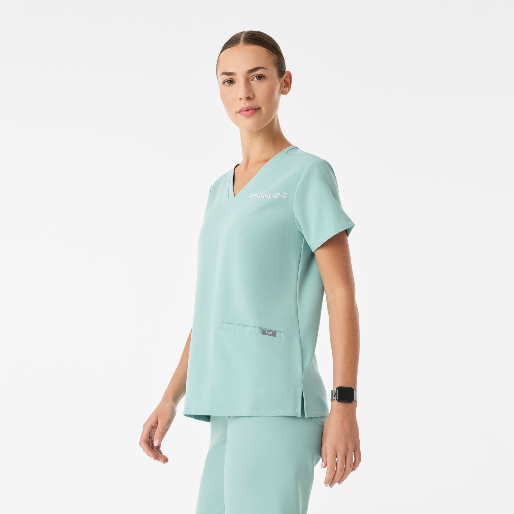 Casma Scrub Top™ - Seaglass