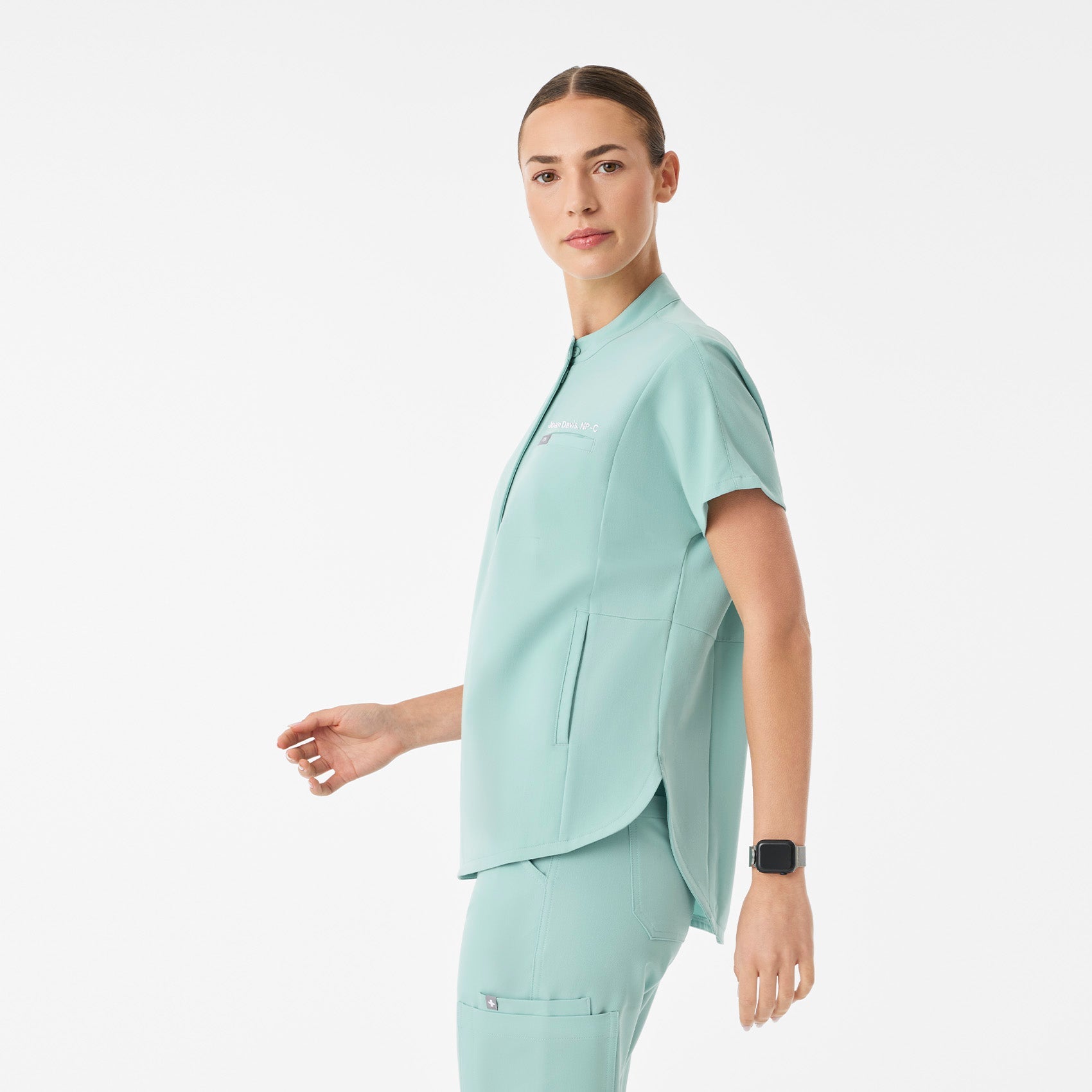 Montex Relaxed Scrub Top - Seaglass