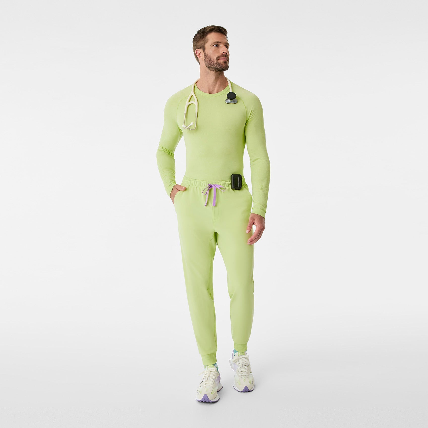 Makato Seamless Long-Sleeve Underscrub - Sea Mist