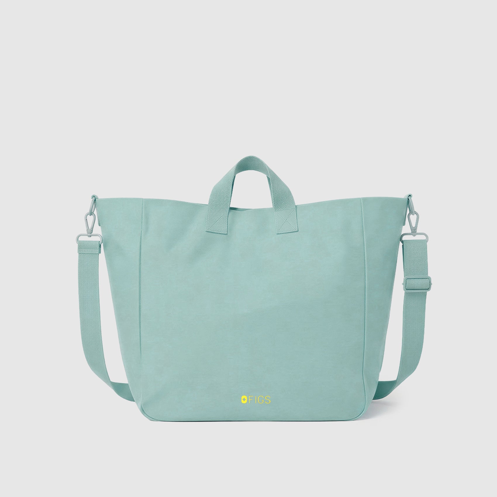 A Very Large Needle Detachable Strap Tote - Seaglass