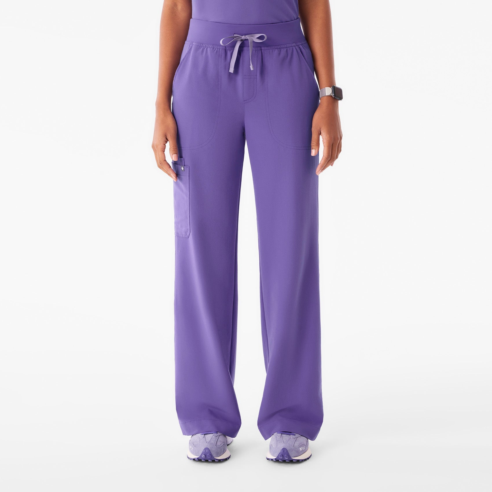 Isabel High-Rise Wide-Leg Scrub Pant - Amethyst