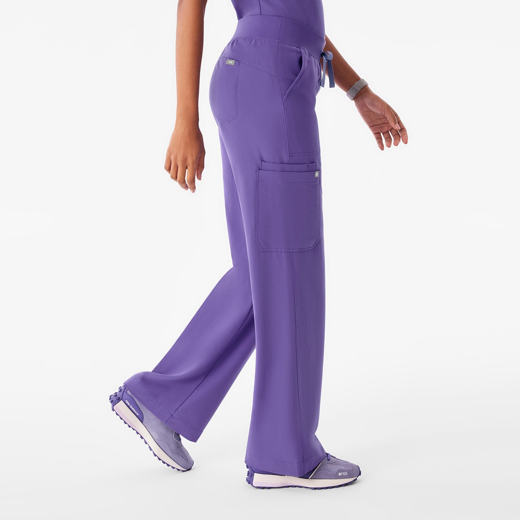 Isabel High-Rise Wide-Leg Scrub Pant - Amethyst