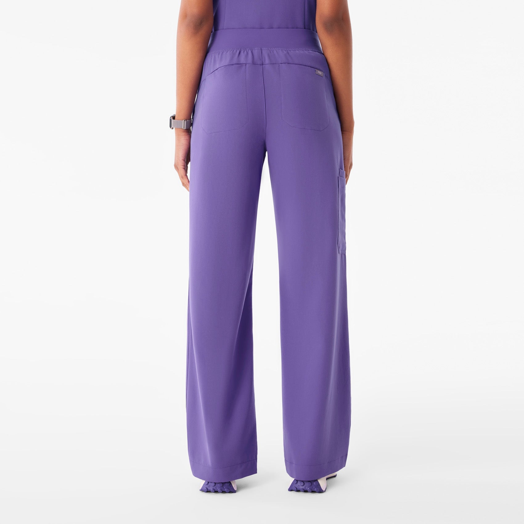 Isabel High-Rise Wide-Leg Scrub Pant - Amethyst