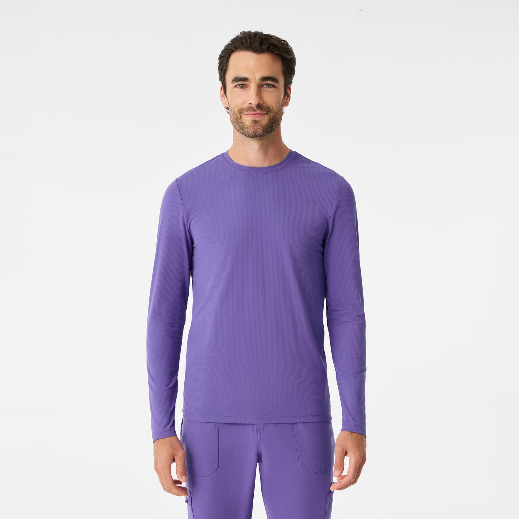 Thomas Ribbed Long-Sleeve Underscrub - Amethyst