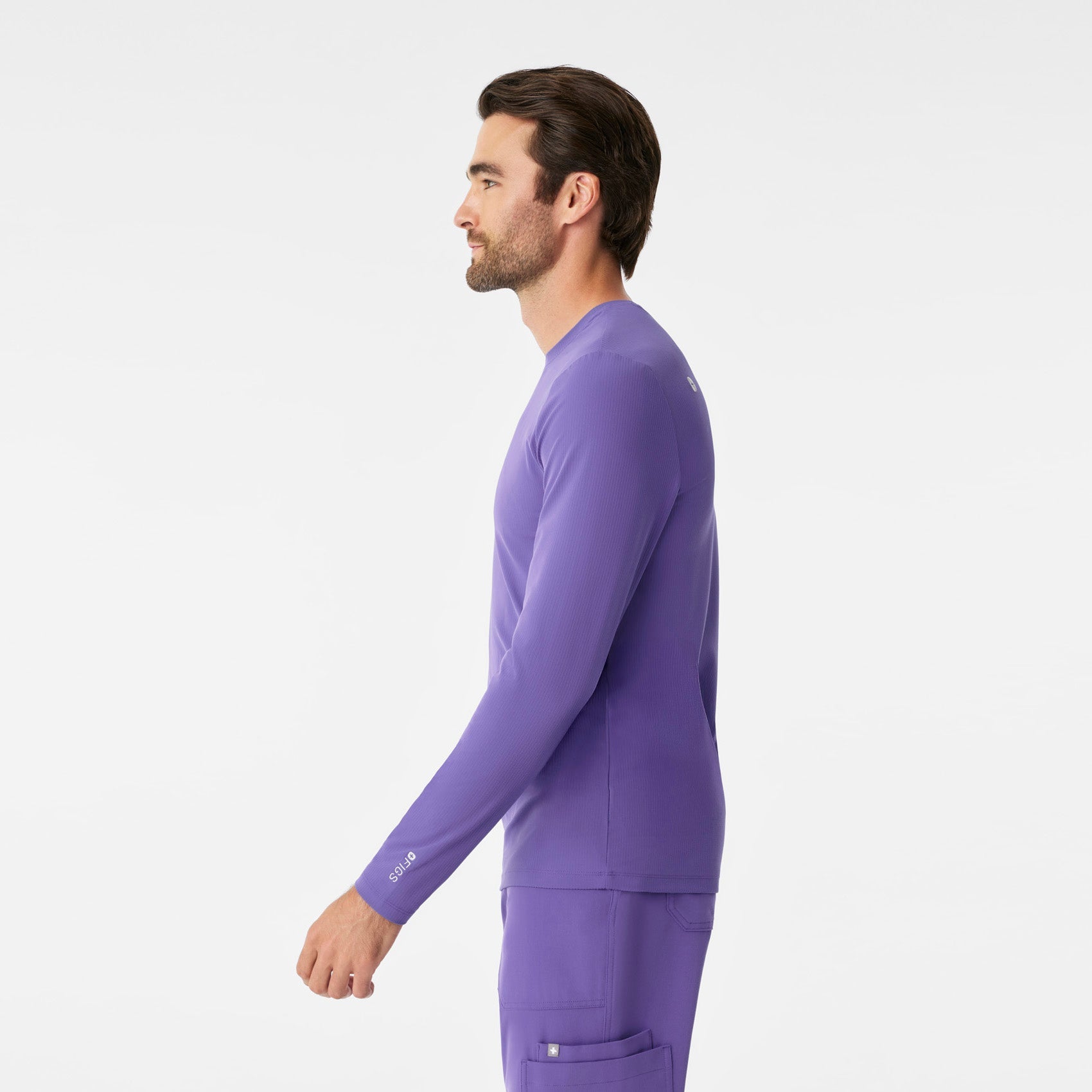 Thomas Ribbed Long-Sleeve Underscrub - Amethyst