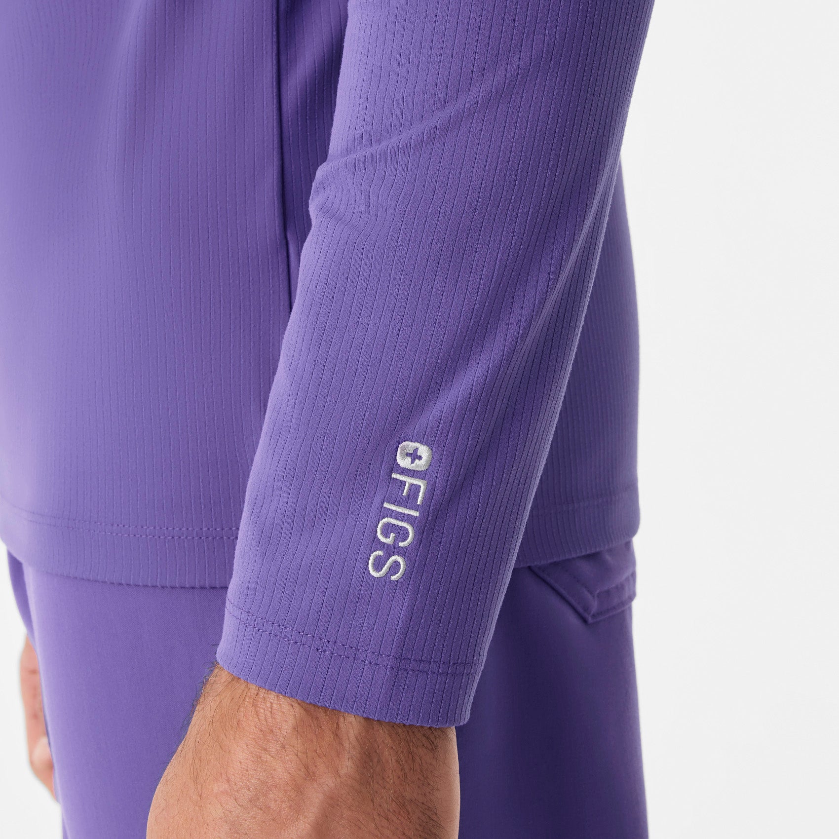 Thomas Ribbed Long-Sleeve Underscrub - Amethyst