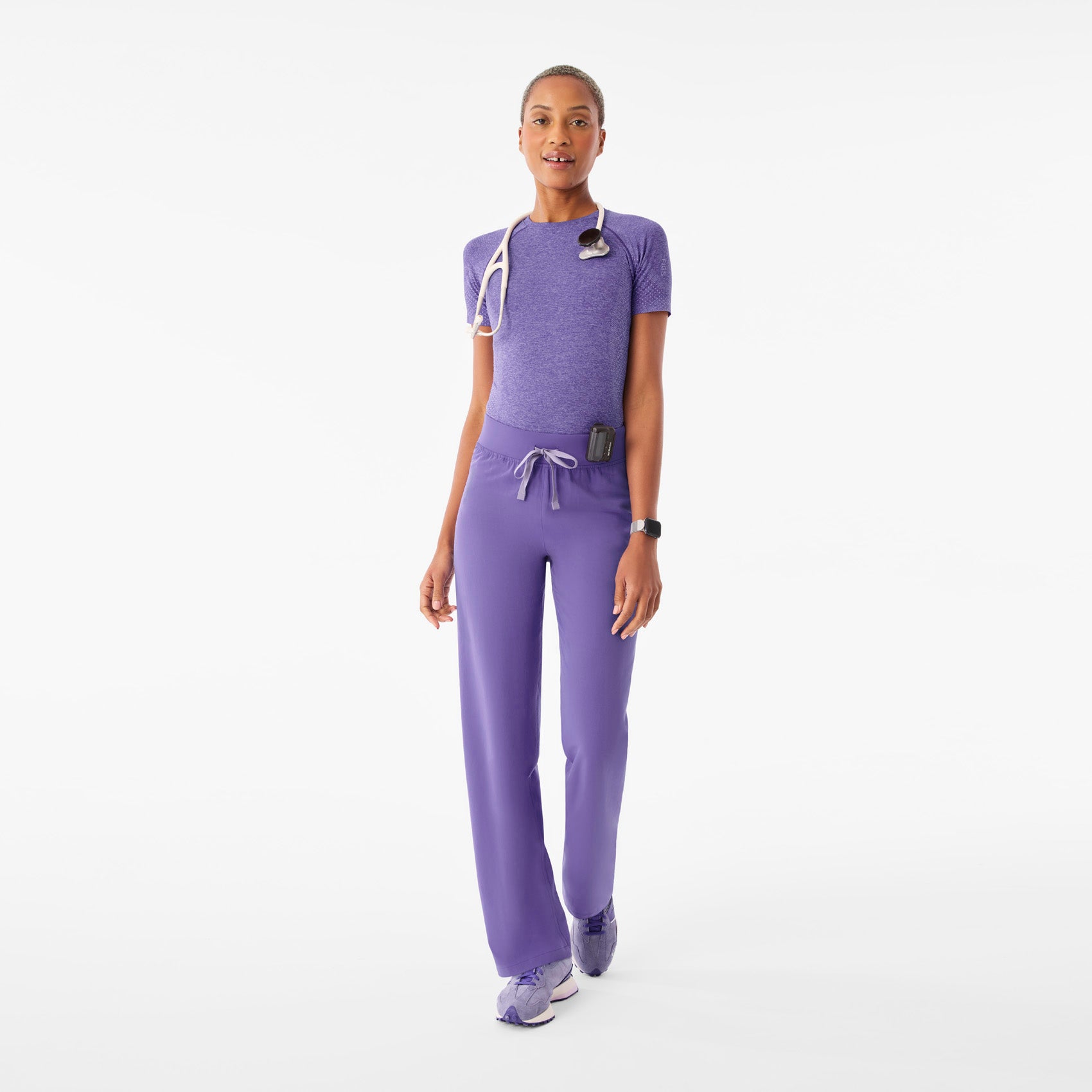 Salta Seamless Short-Sleeve Underscrub - Amethyst