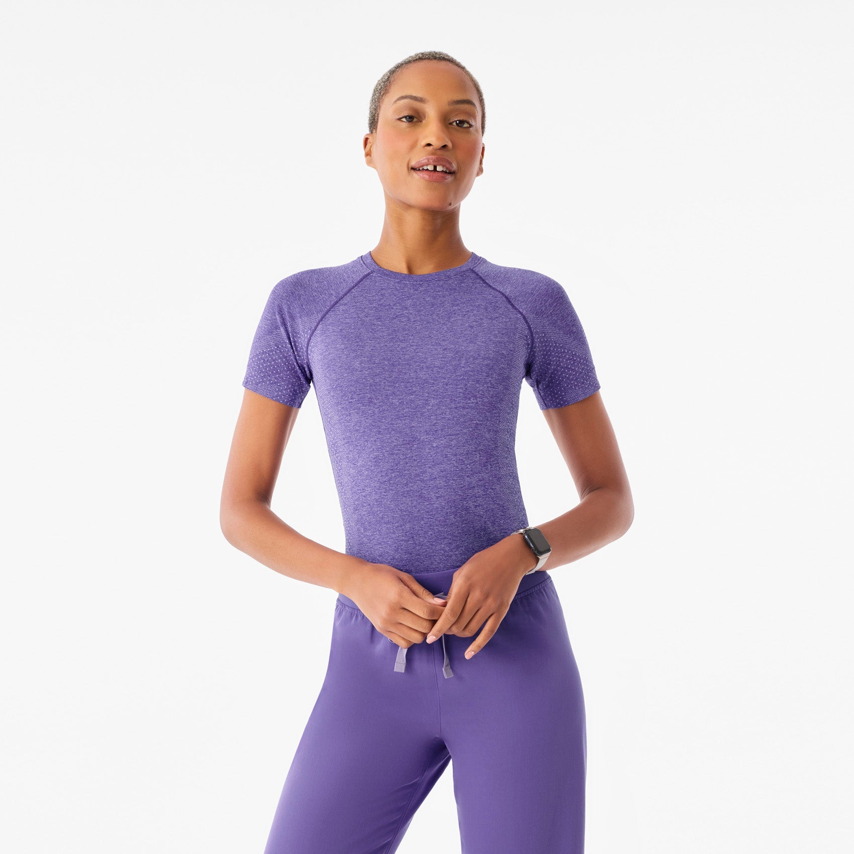 Salta Seamless Short-Sleeve Underscrub - Amethyst