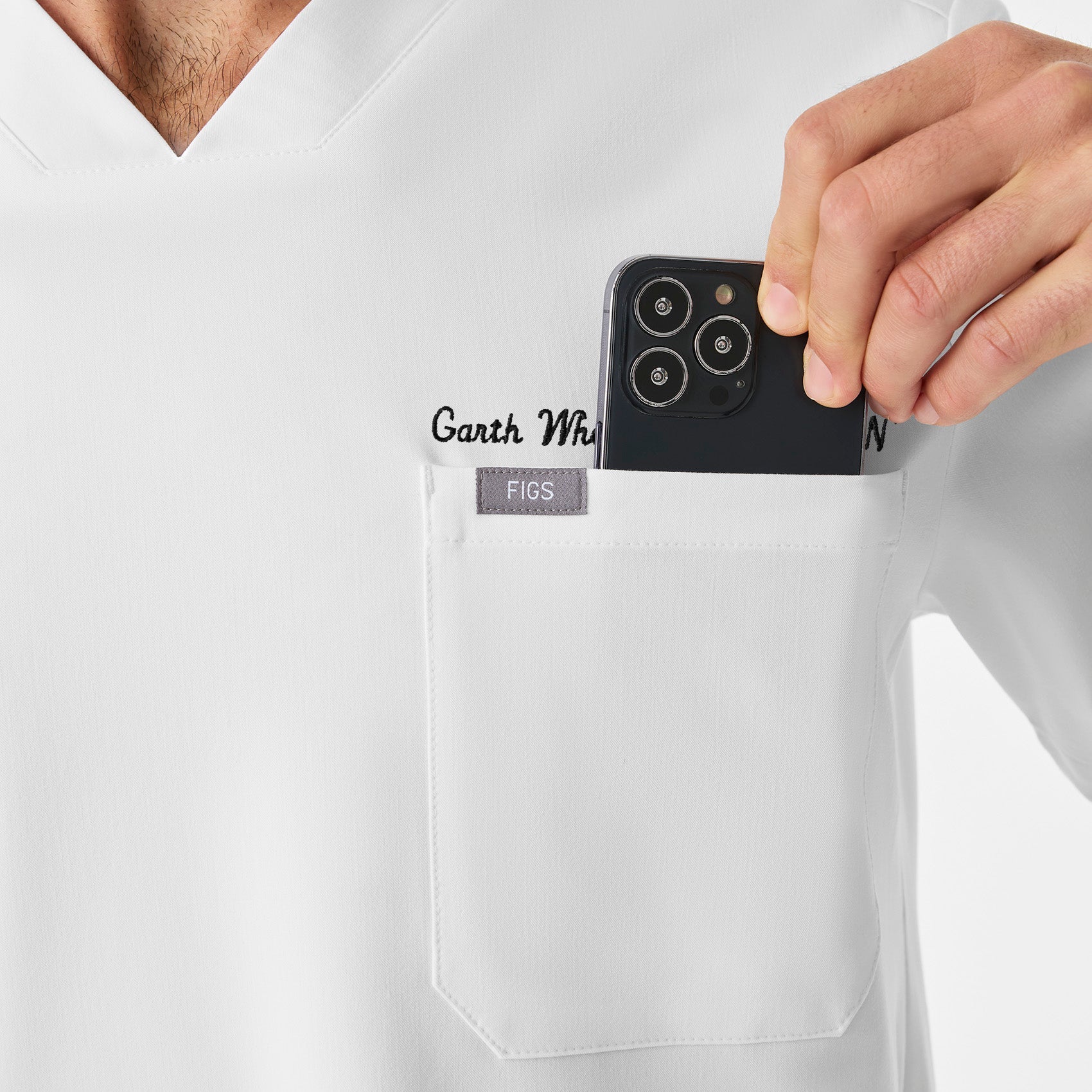 Chisec Scrub Top™ - Optic White