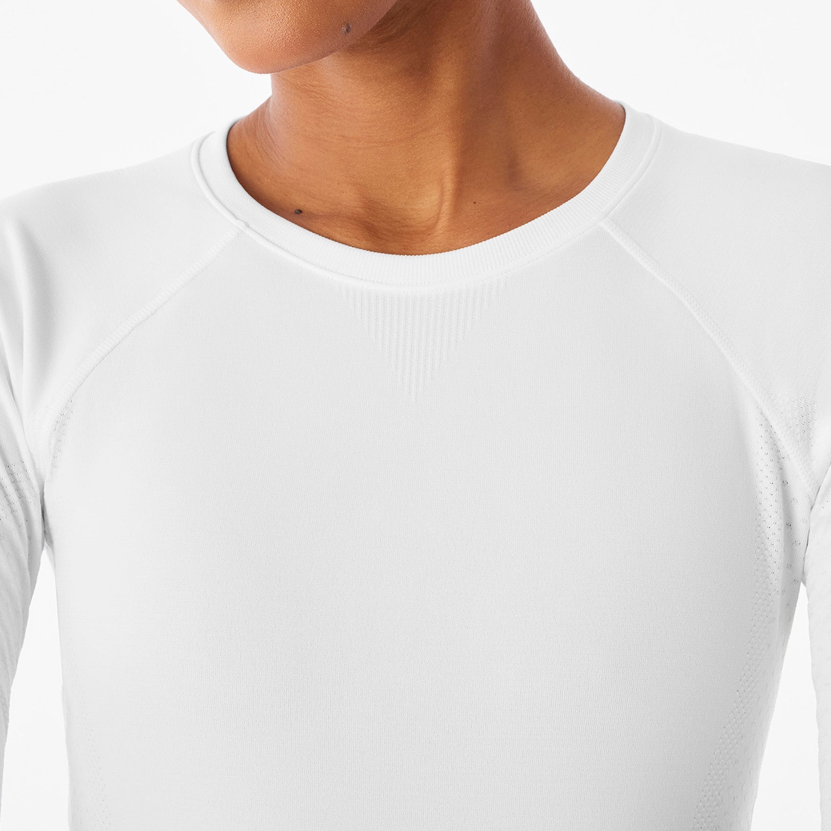 Salta Seamless Long-Sleeve Underscrub - Optic White