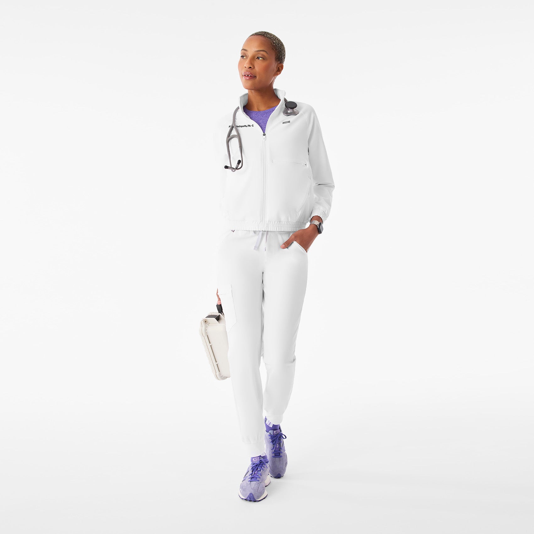 Sydney Scrub Jacket - Optic White
