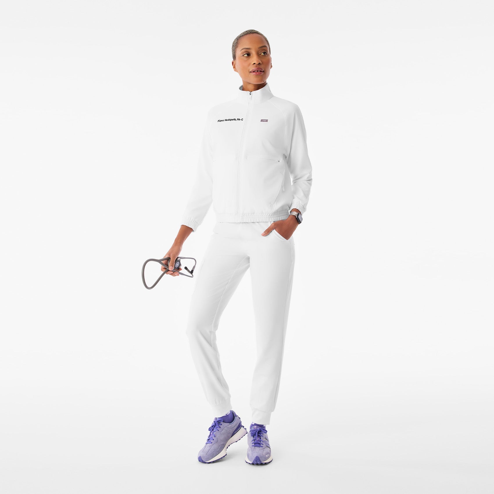 Sydney Scrub Jacket - Optic White