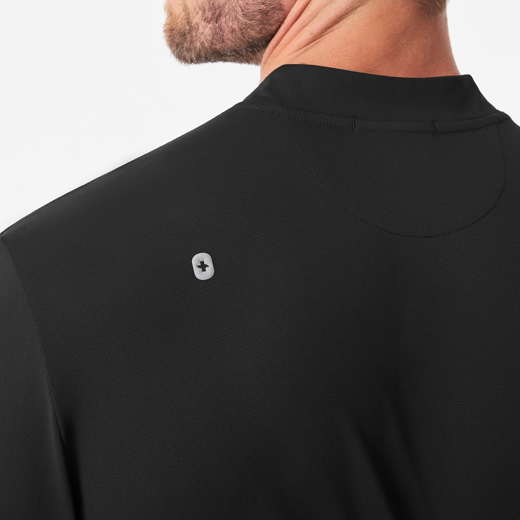 Dawes ¼ Zip Long-Sleeve Scrub Top - Black