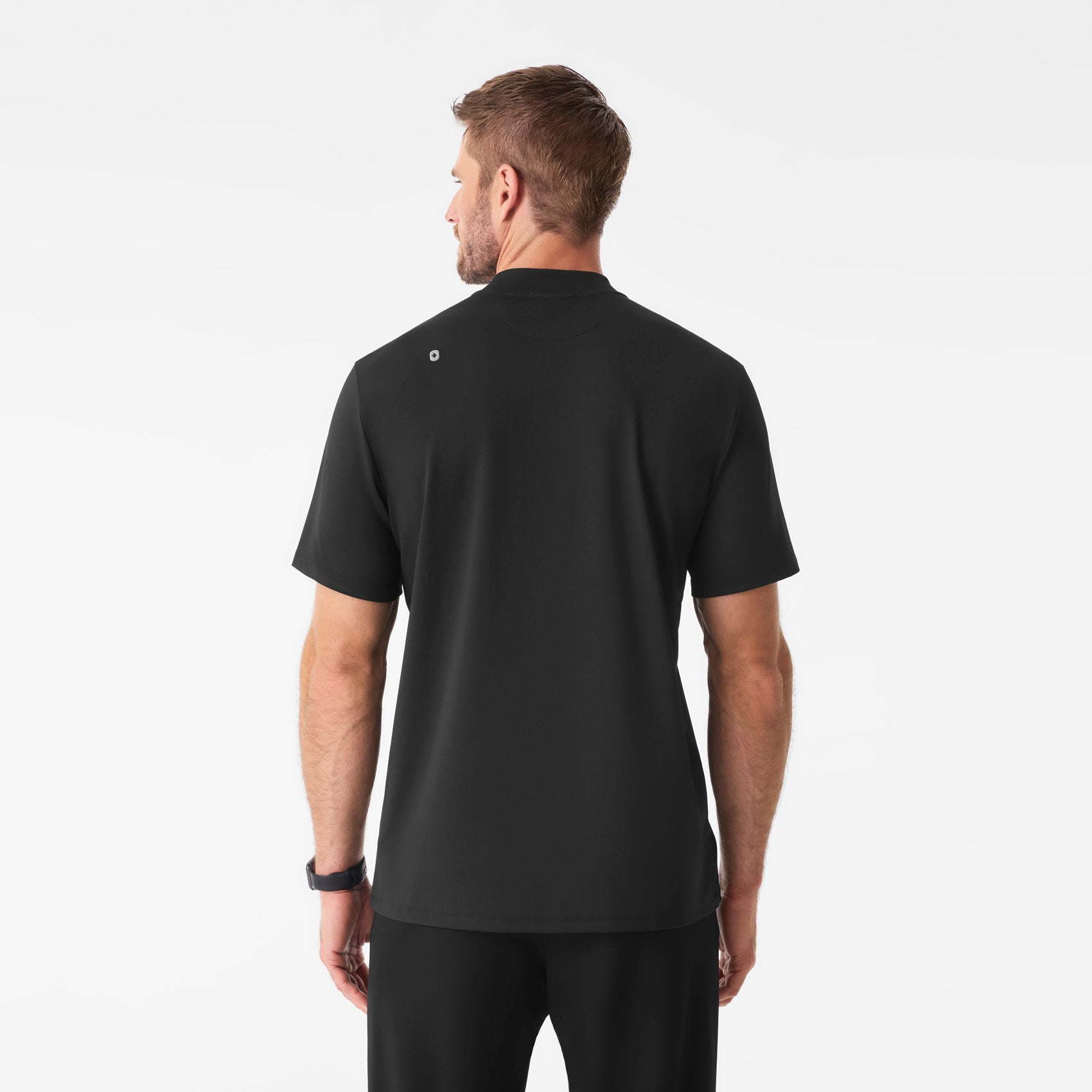 Dawes ¼ Zip Scrub Top  - Black