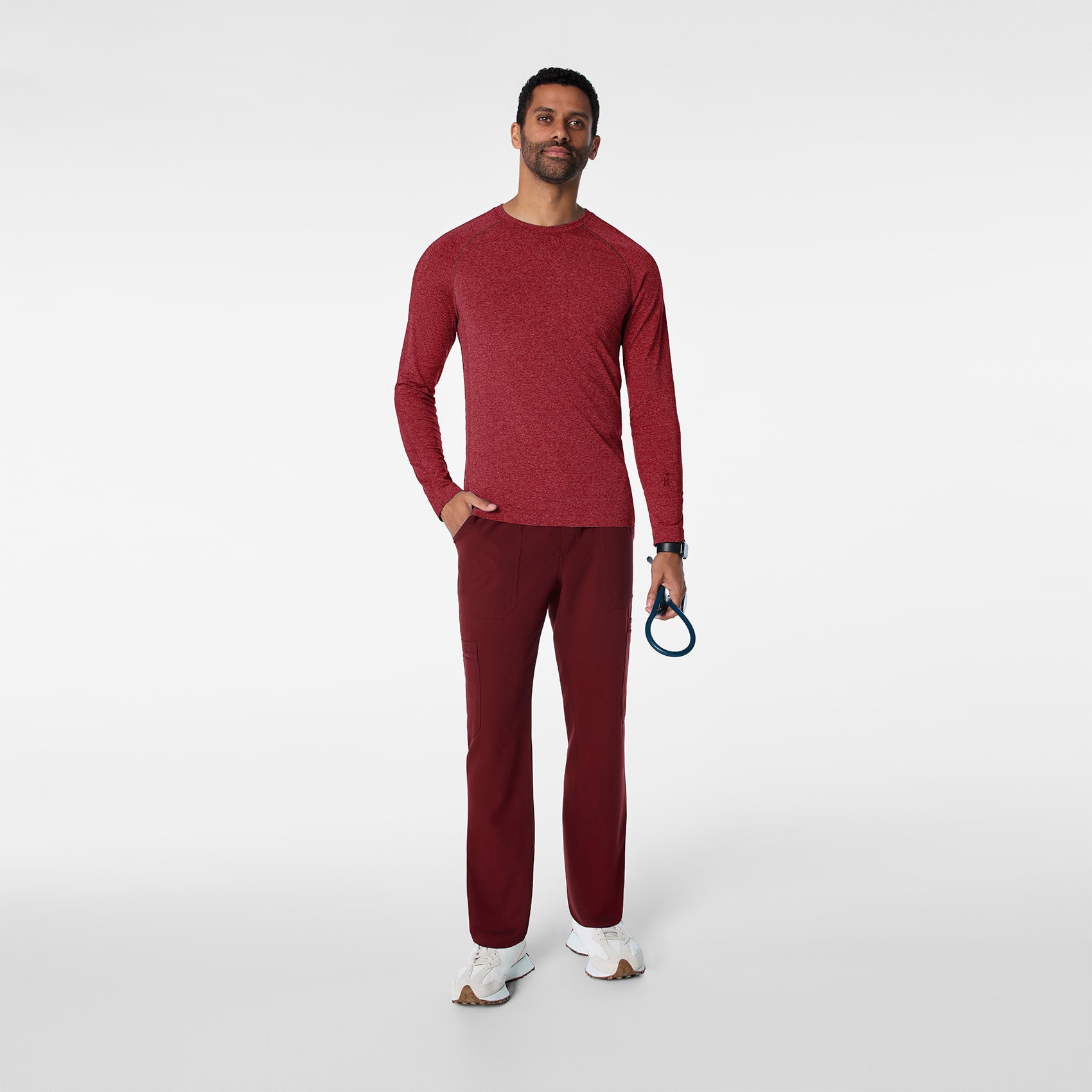 Makato Seamless Long-Sleeve Underscrub - Burgundy
