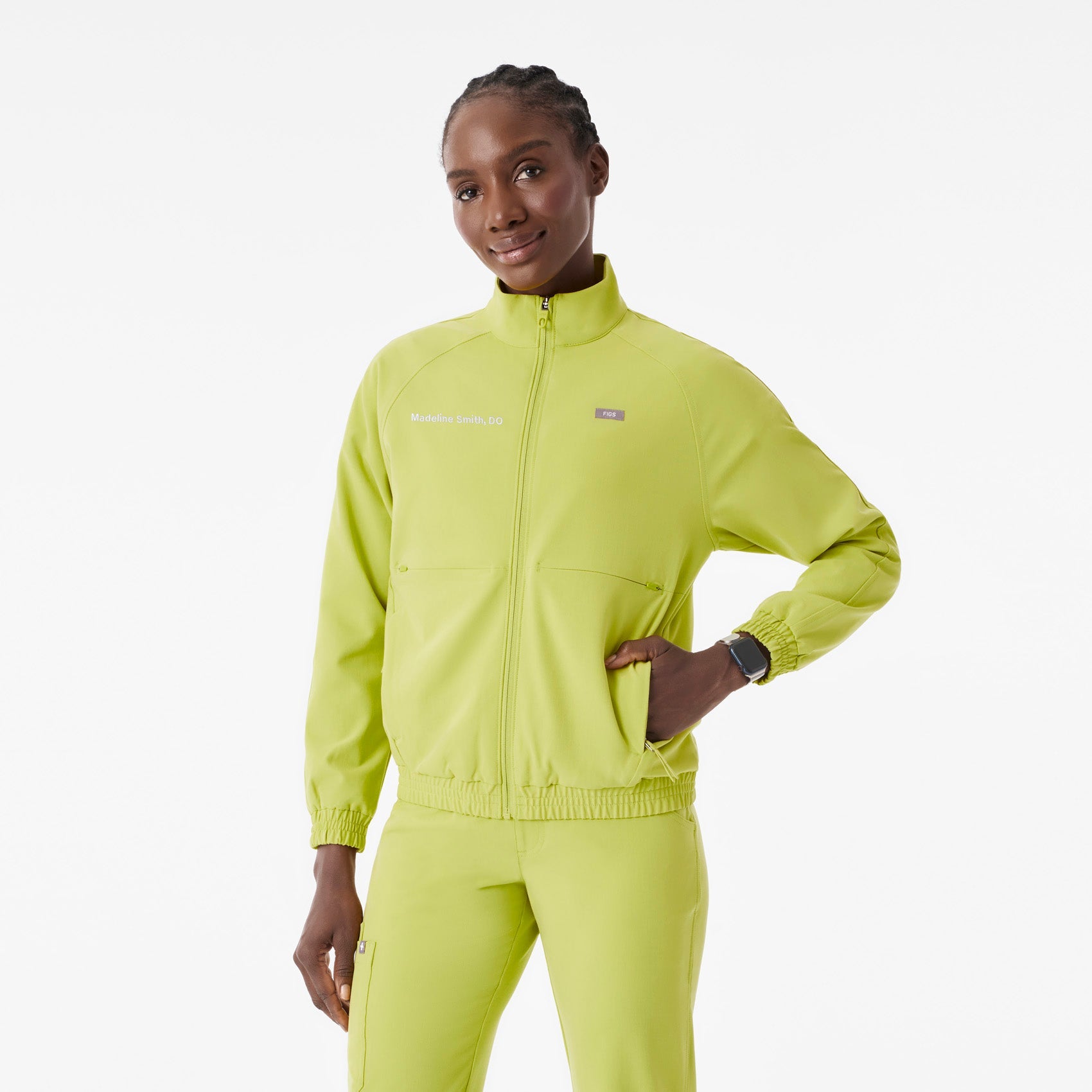 Sydney Scrub Jacket - Celery