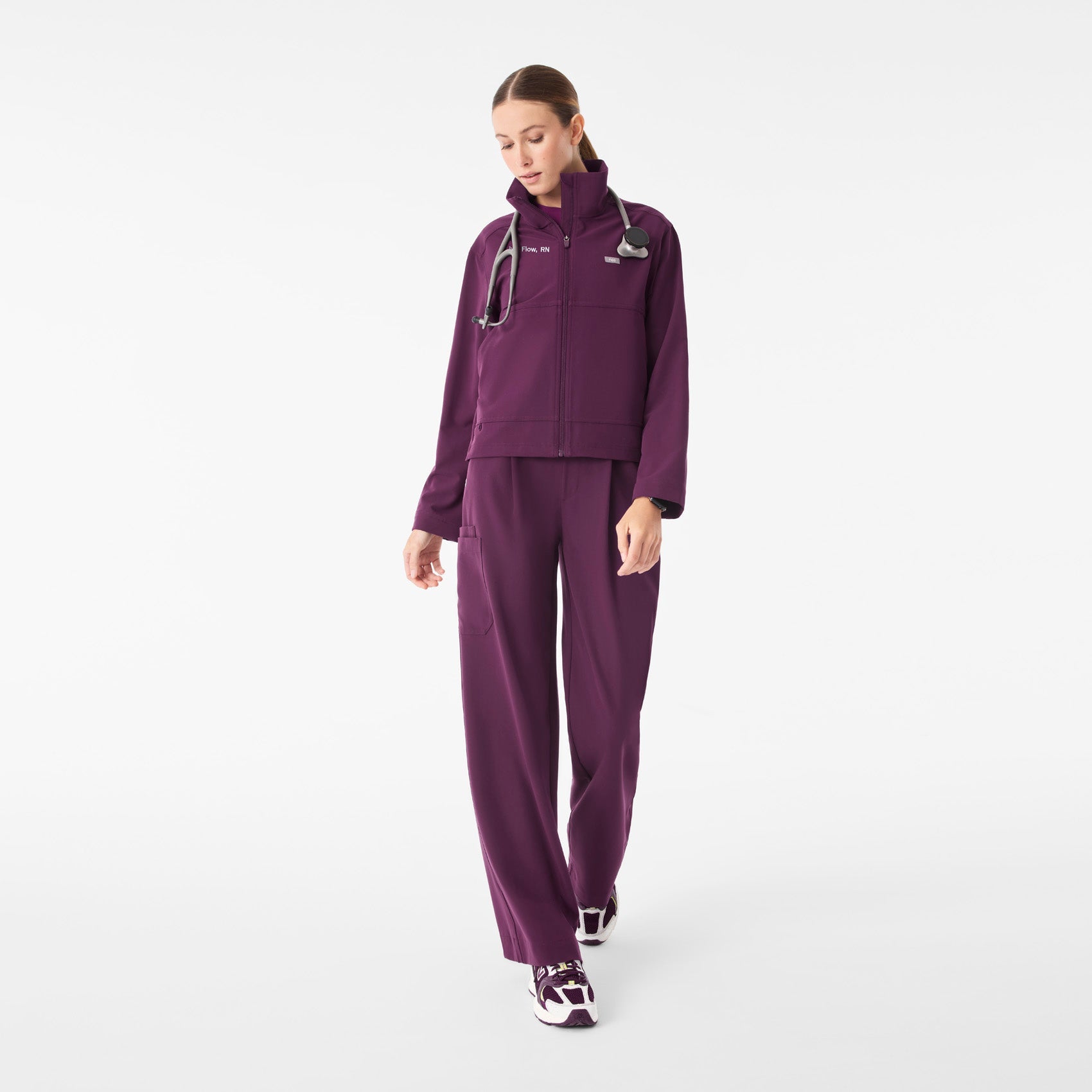 Lenox Scrub Jacket - Deep Purple