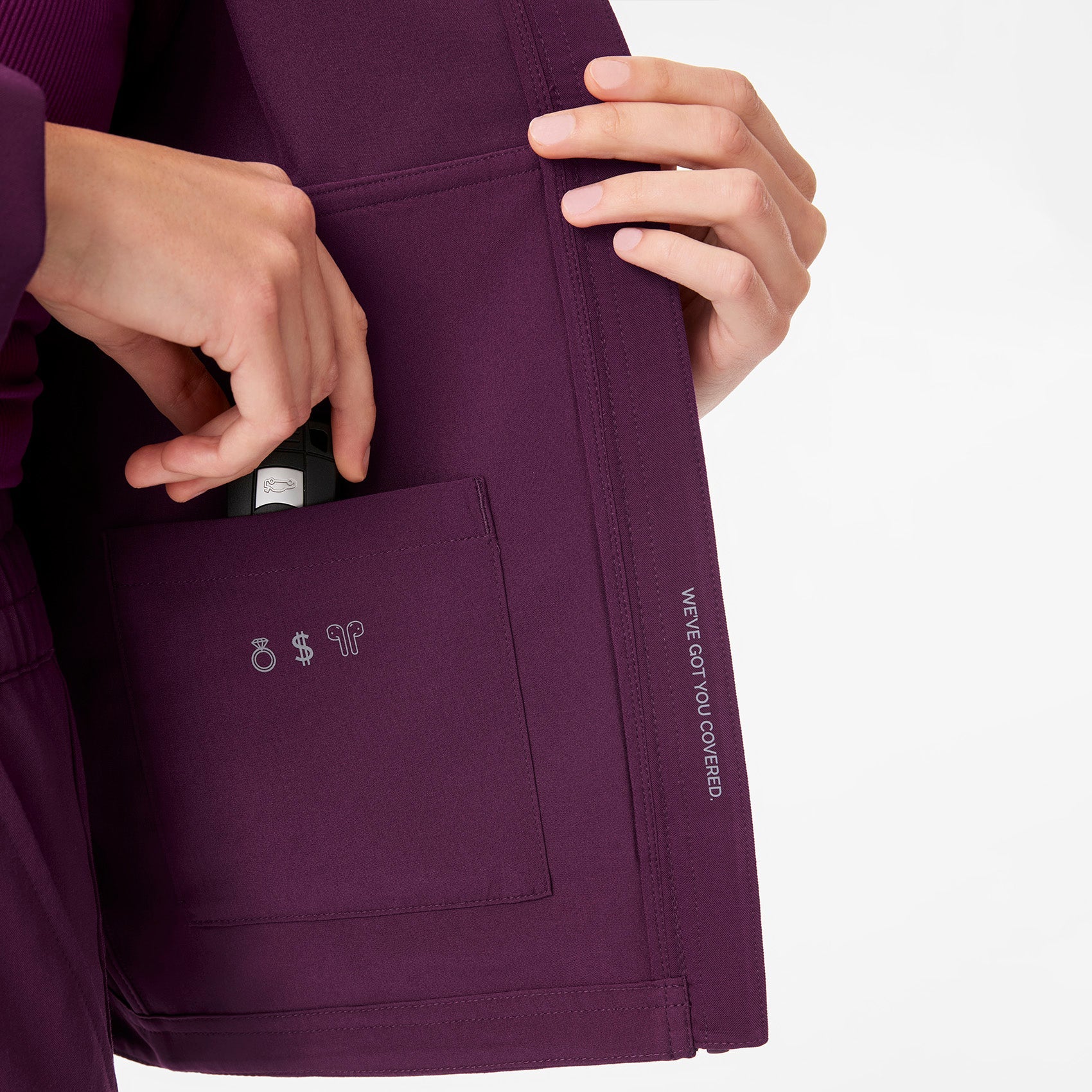 Lenox Scrub Jacket - Deep Purple