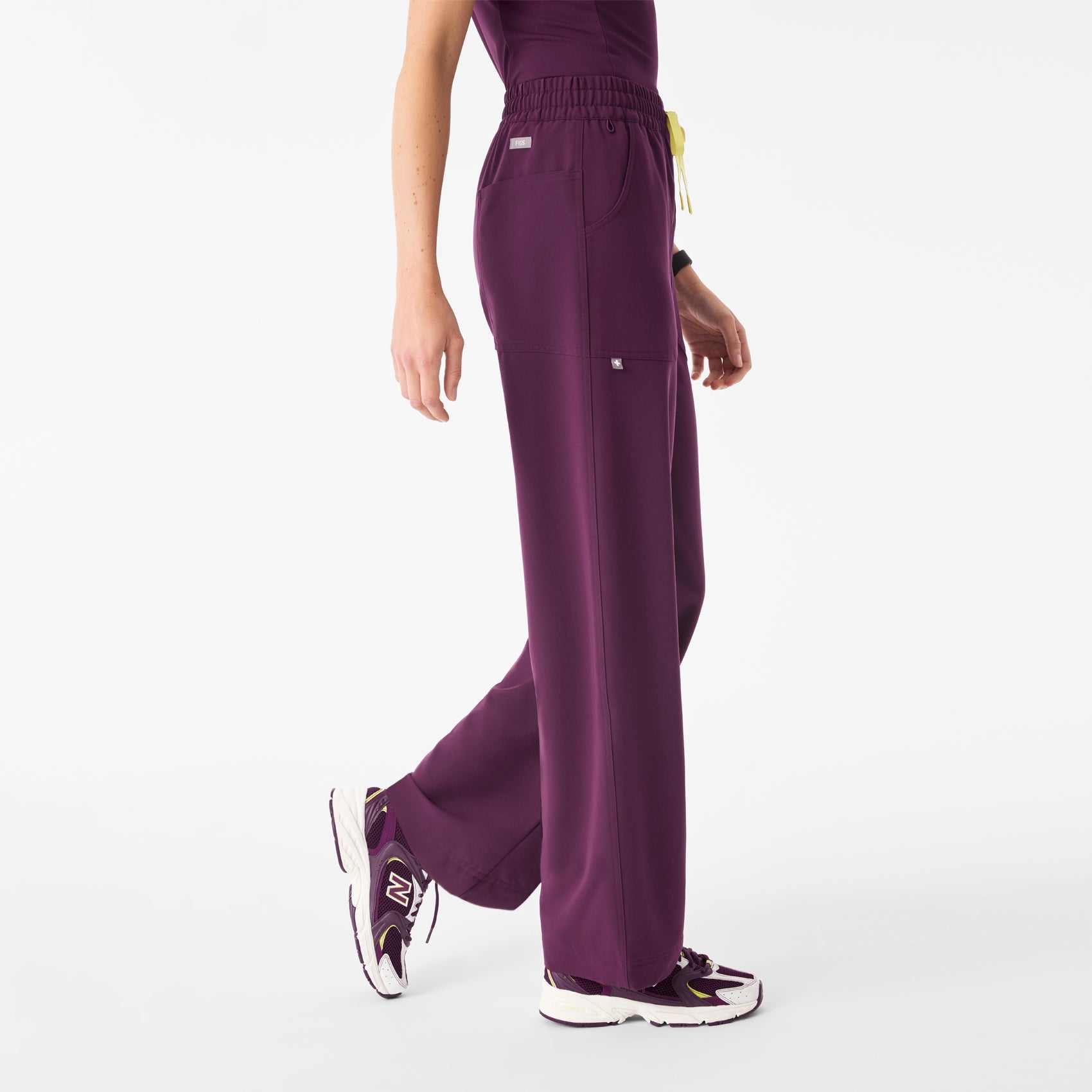 Roslyn Wide-Leg Scrub Pant  - Deep Purple