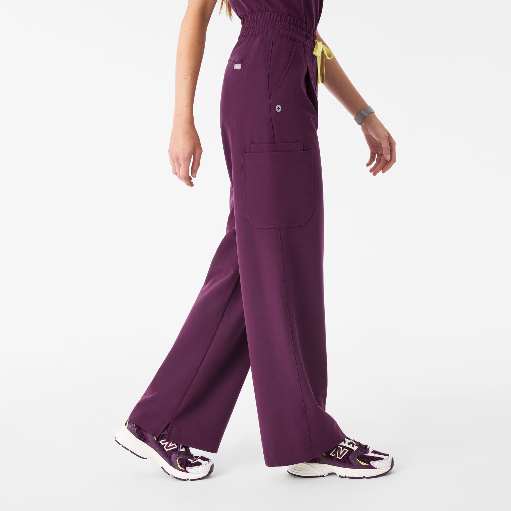 Shelby Ultra High-Rise Wide-Leg Scrub Pant - Deep Purple