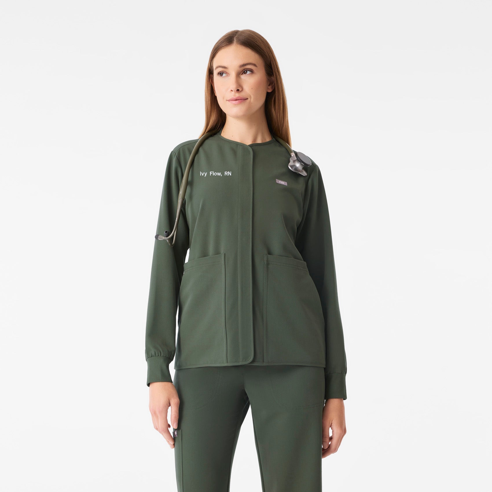 Claire Scrub Jacket - Moss