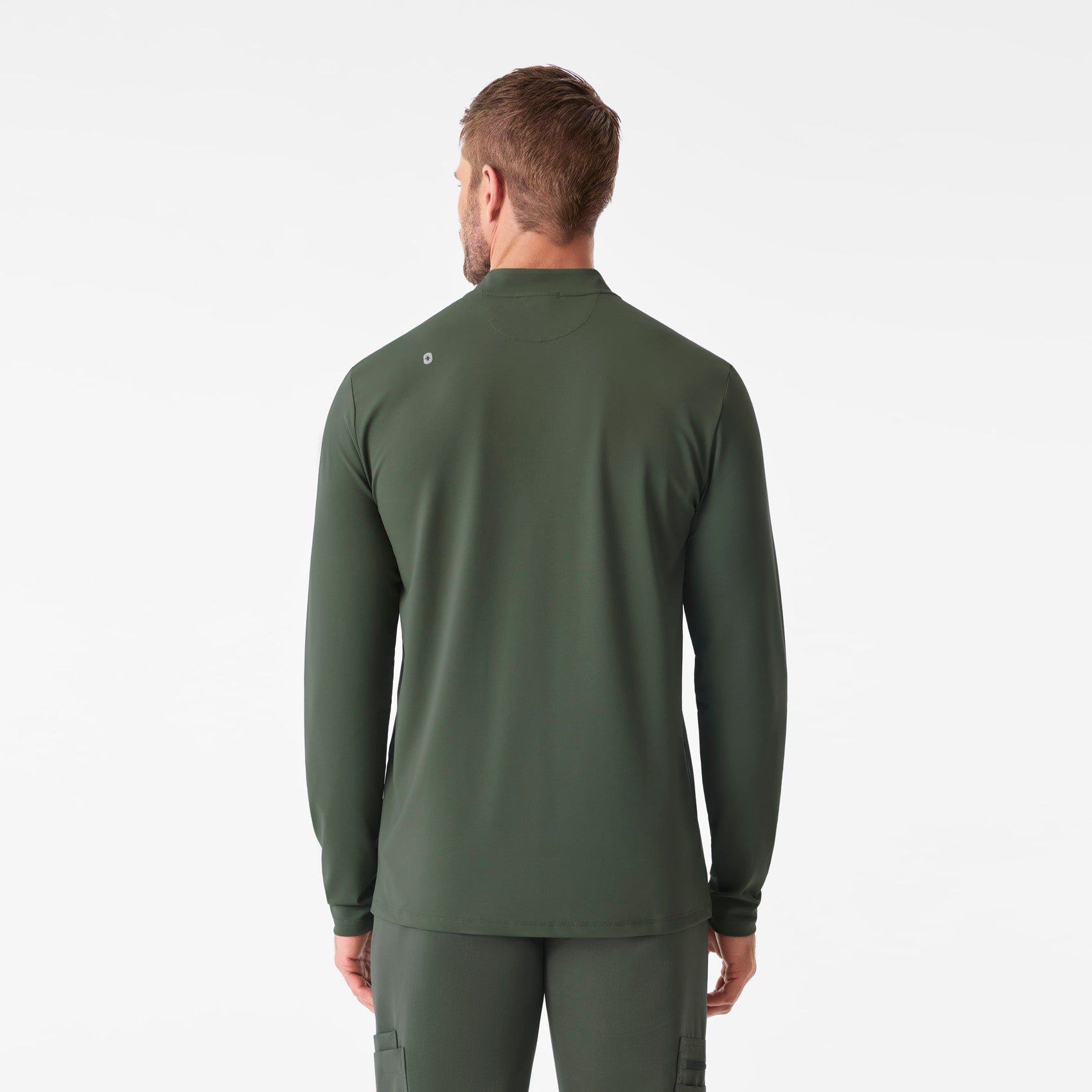 Dawes ¼ Zip Long-Sleeve Scrub Top - Moss