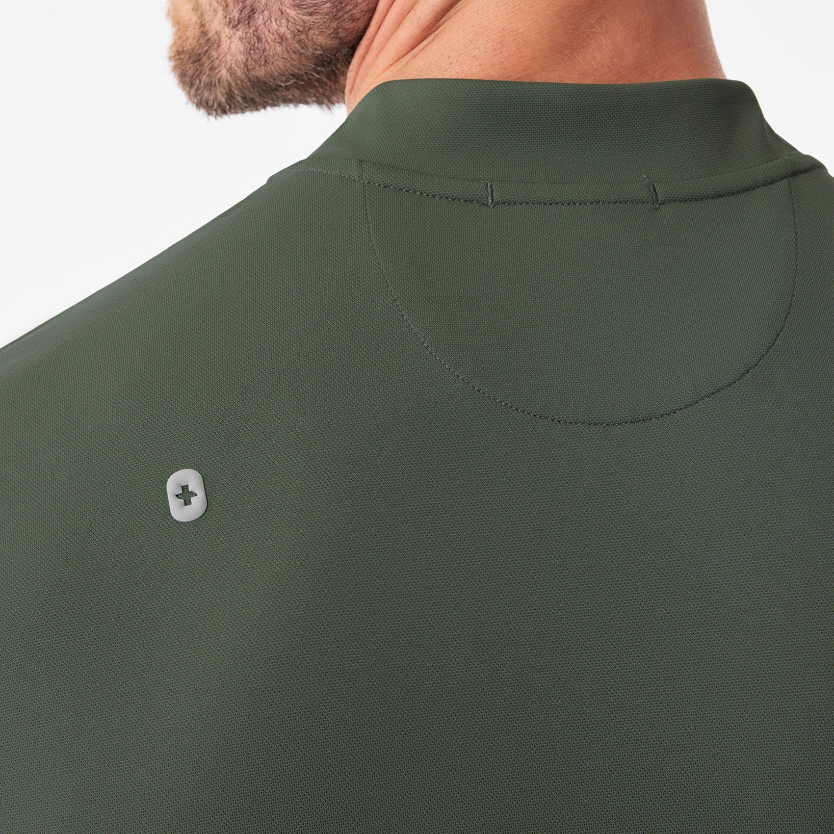 Dawes ¼ Zip Long-Sleeve Scrub Top - Moss