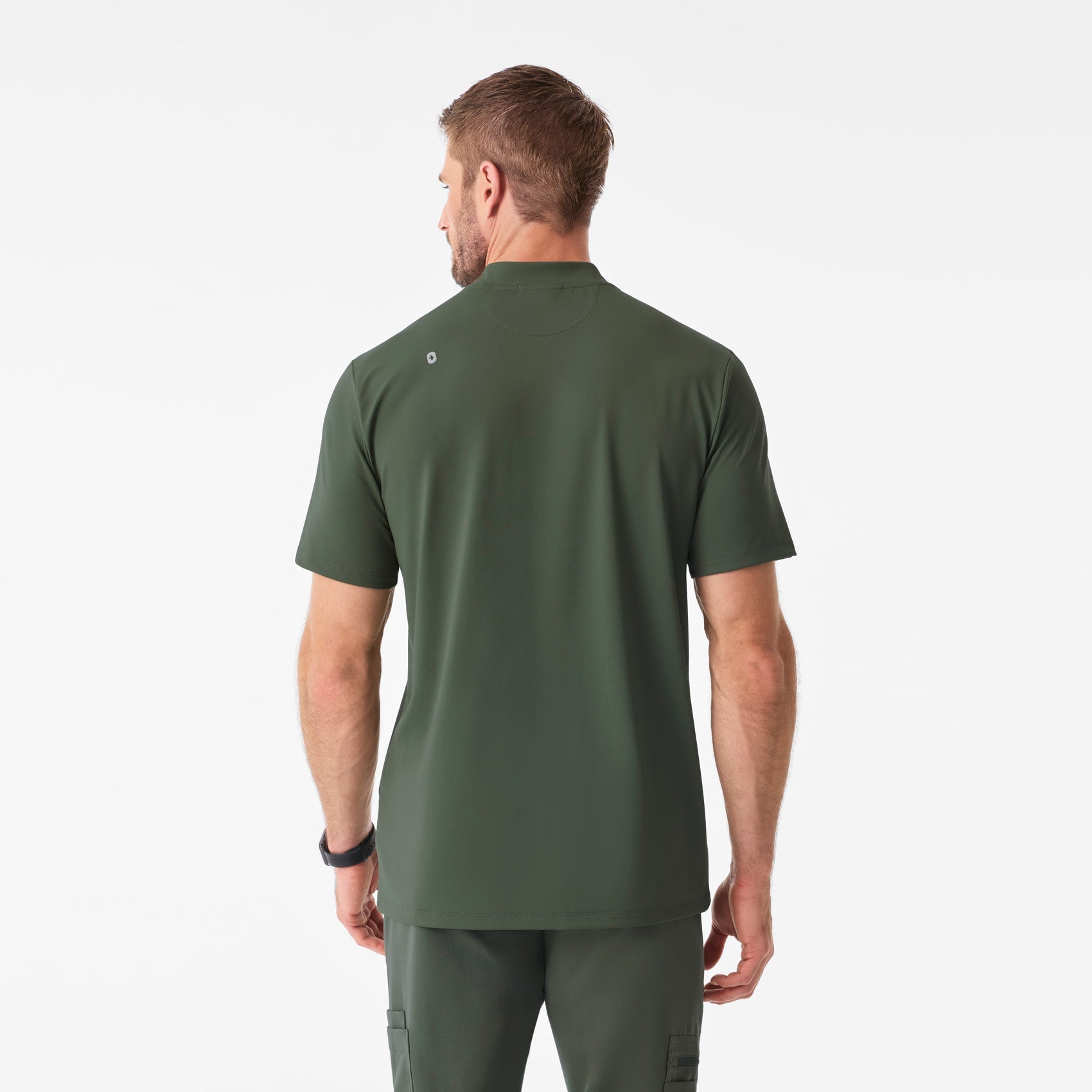 Dawes ¼ Zip Scrub Top  - Moss