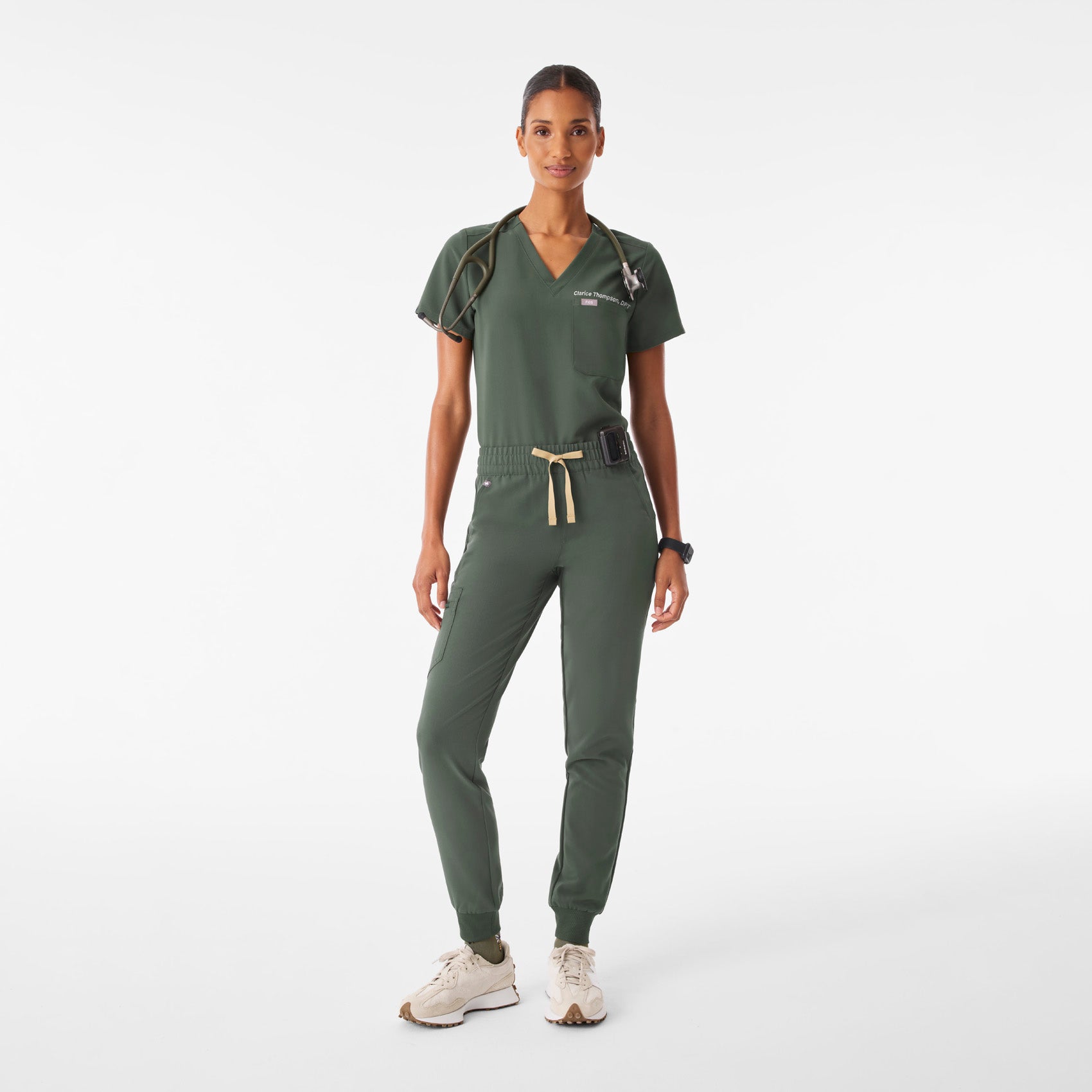 Zamora Ruched Jogger Scrub Pant™ - Moss