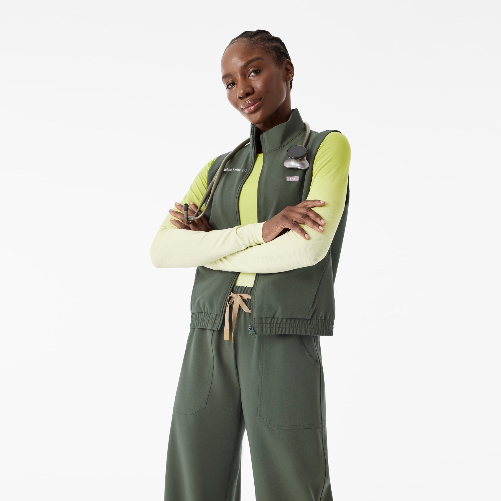  Sydney Scrub Vest - Moss