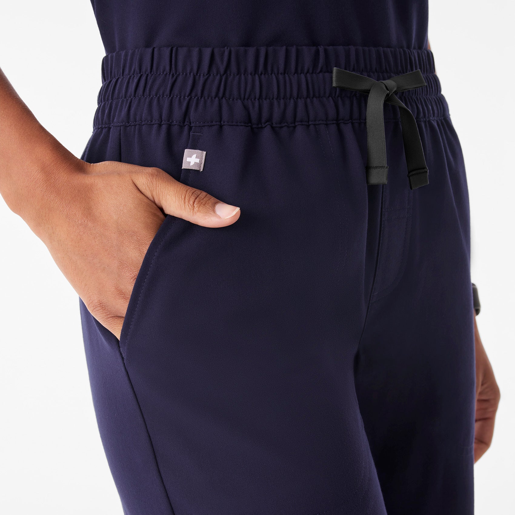 Isabel Ruched Wide-Leg Scrub Pant - Navy