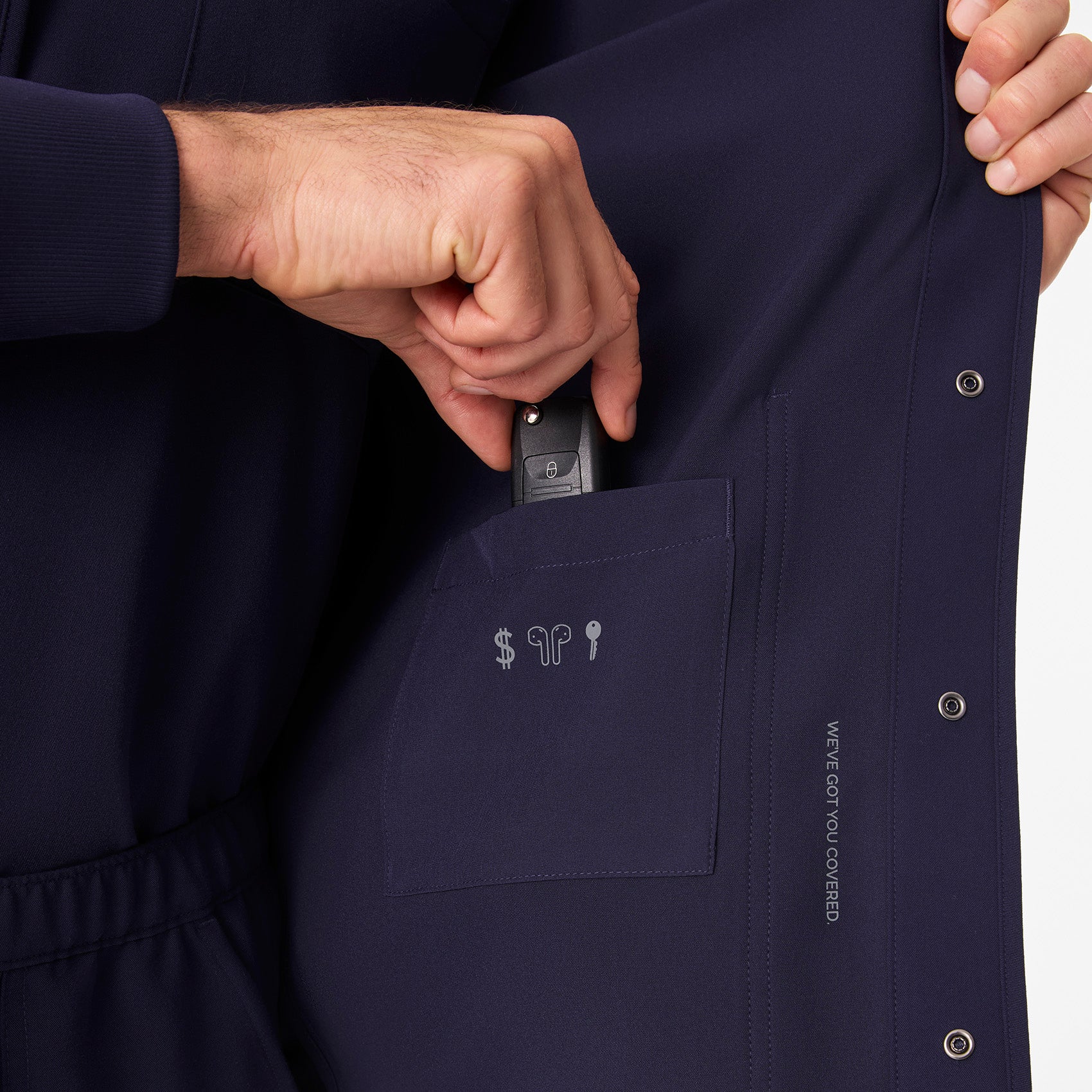 Troy Scrub Jacket - Navy