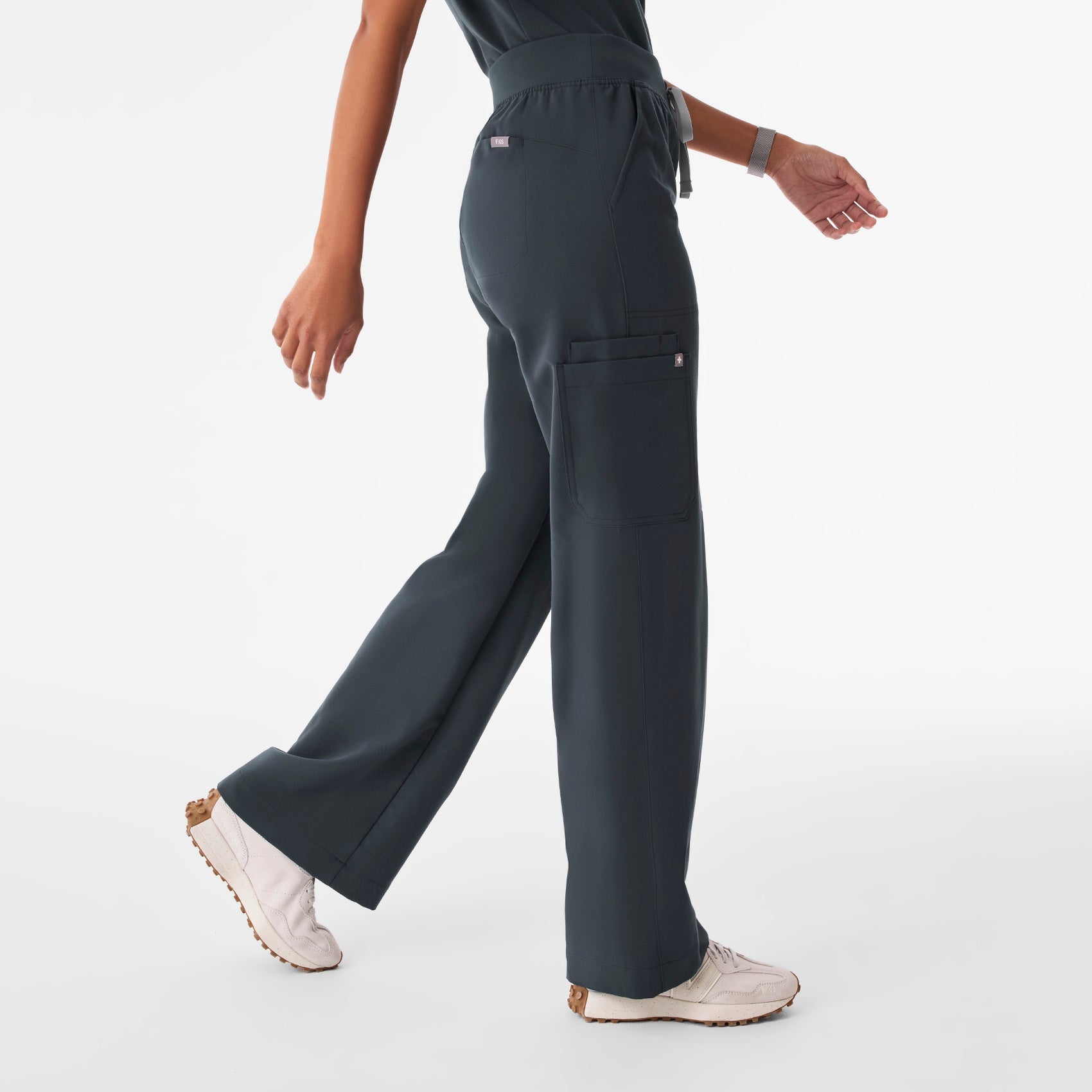 Isabel High-Rise Wide-Leg Scrub Pant - Dark Harbor