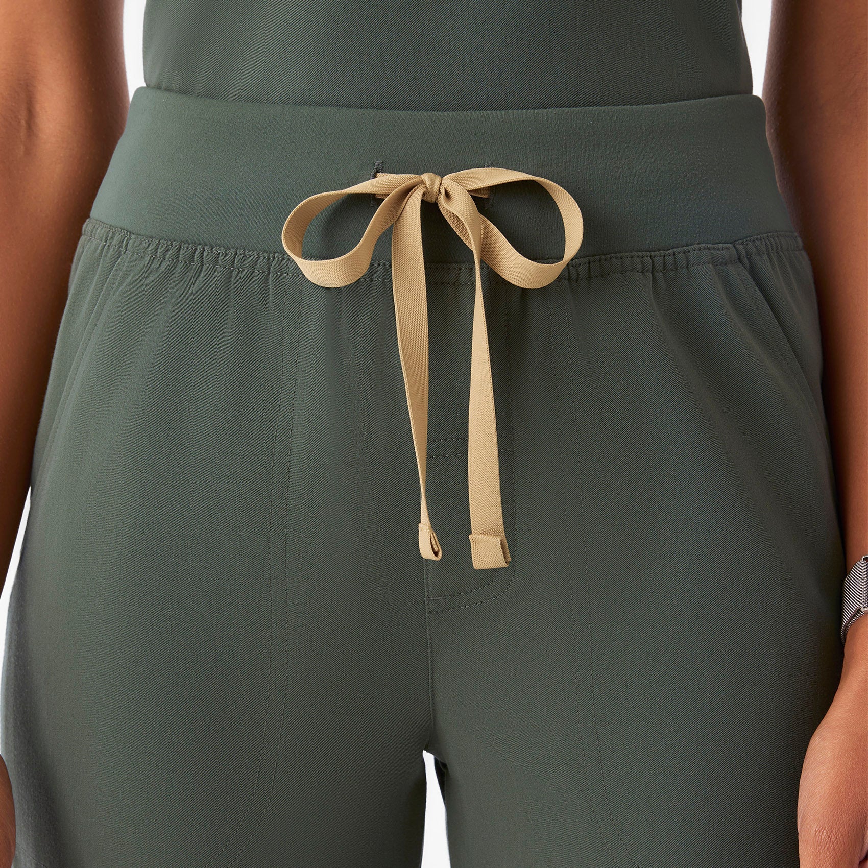 Isabel High-Rise Wide-Leg Scrub Pant - Moss