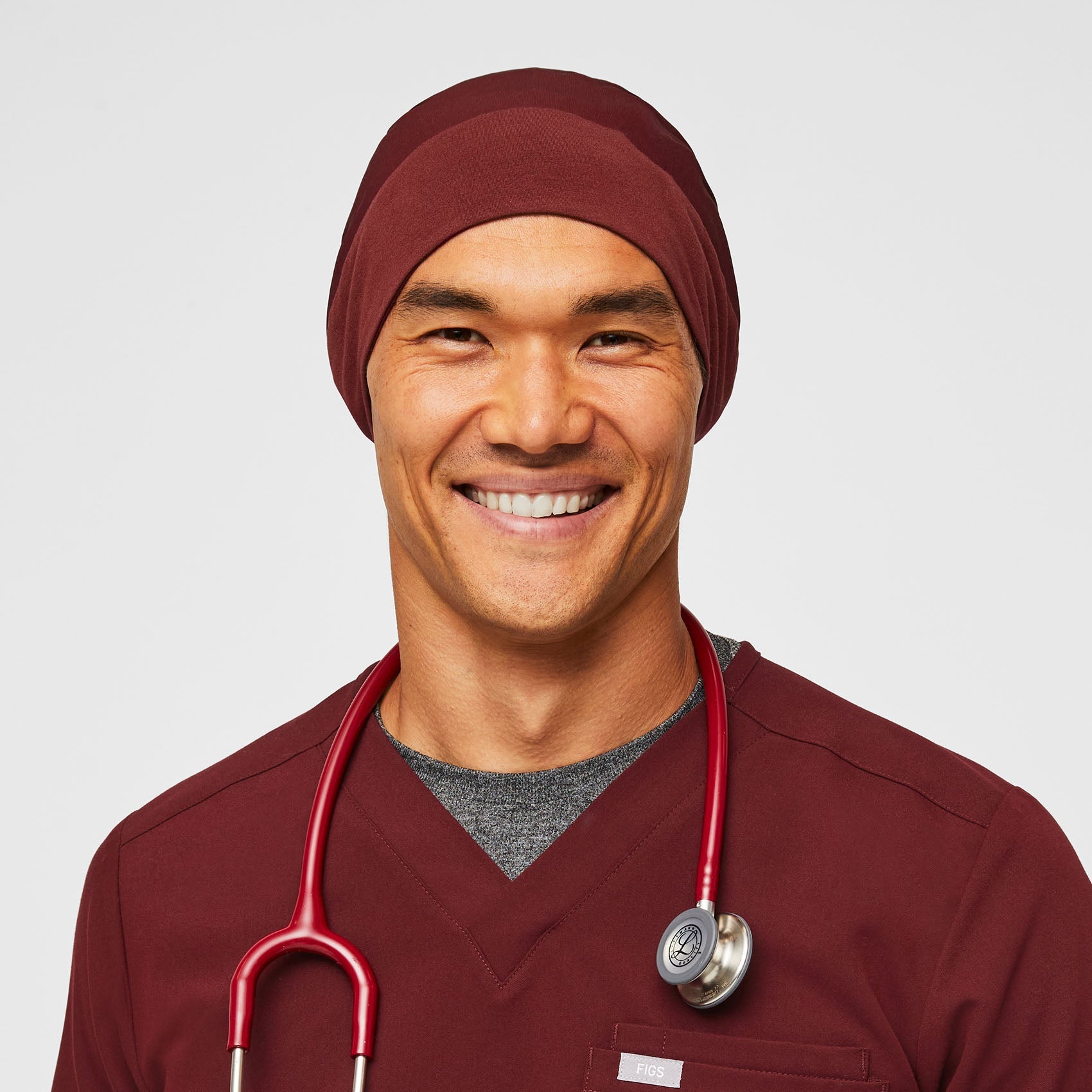 Modern Expandable Scrub Cap - Burgundy
