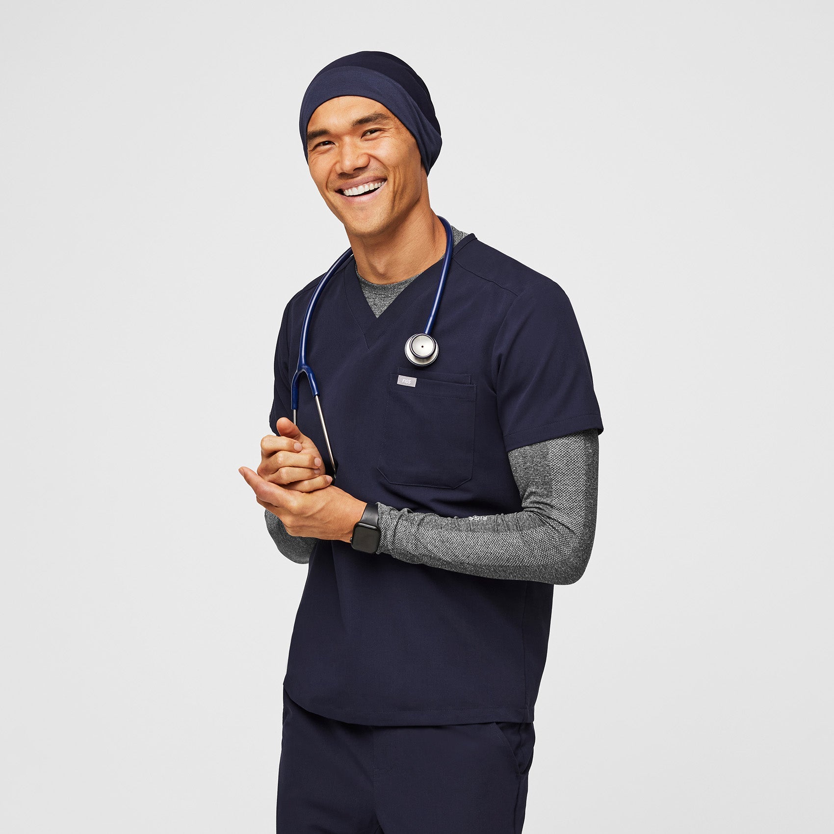 Modern Expandable Scrub Cap - Navy